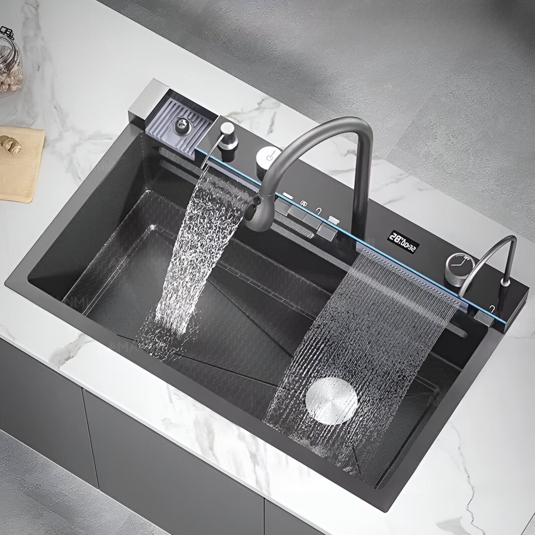 Ristafallet Pro - Smart Workstation Kitchen Sink Waterfall Stainless Steel Dish Basin