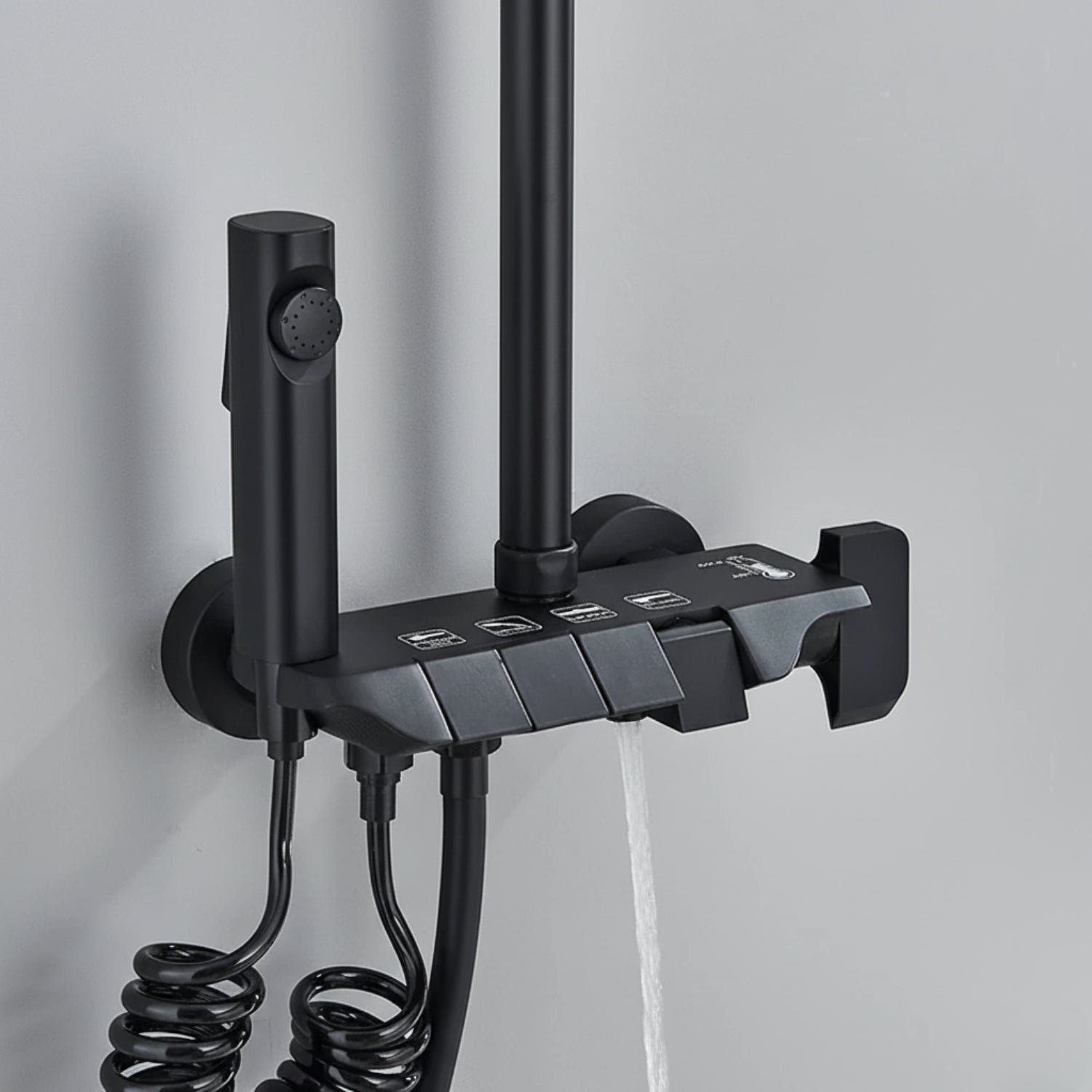 Wismar - Smart Piano Bathroom Set - Rainfall Shower, Waterfall Tap & Hot/Cold Mixer Faucet