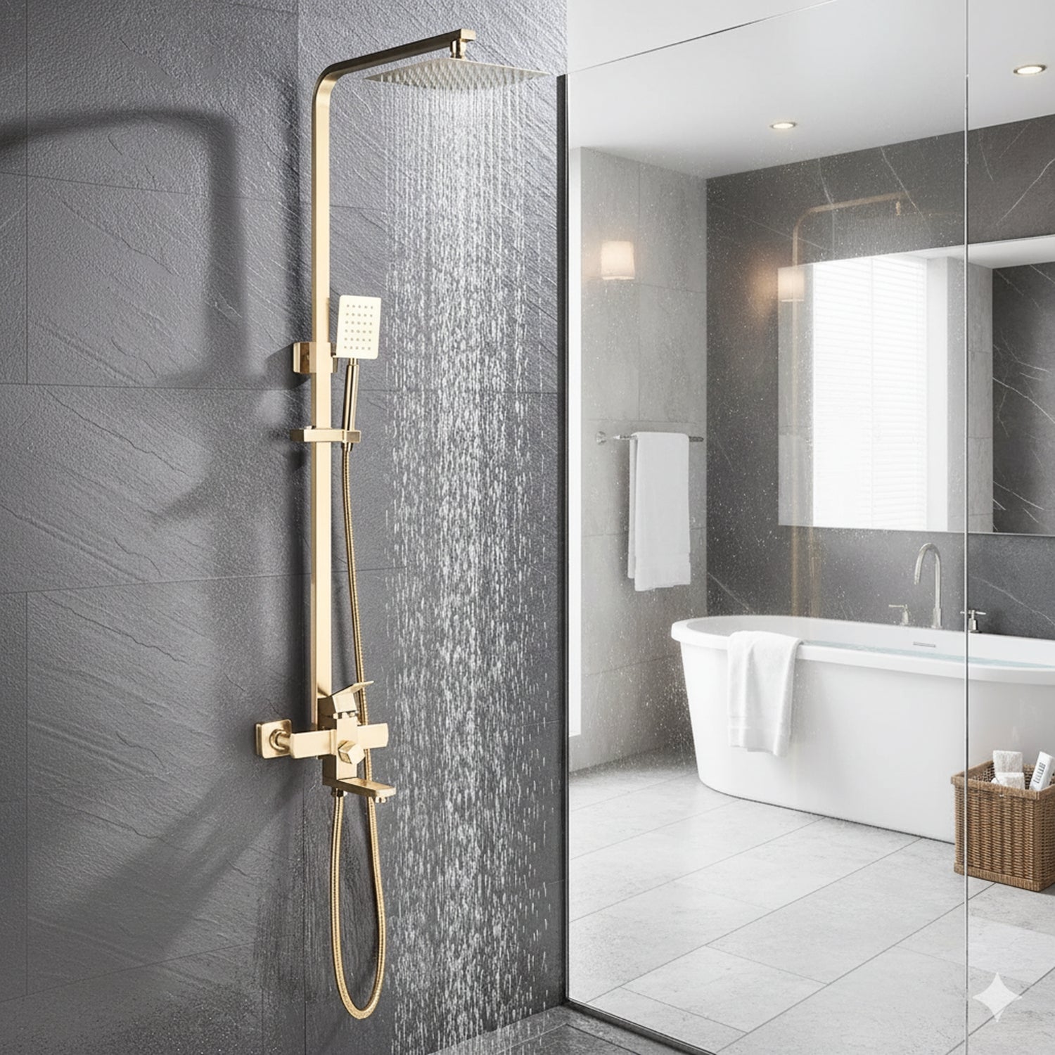 Moritz - Wall Mount Rain Shower Set