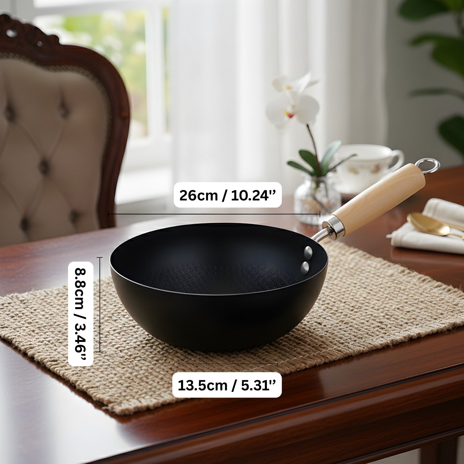 Alten - Signature Non-Stick Iron Pan Versatile Mini Frying Pan, Saucepan, and Wok