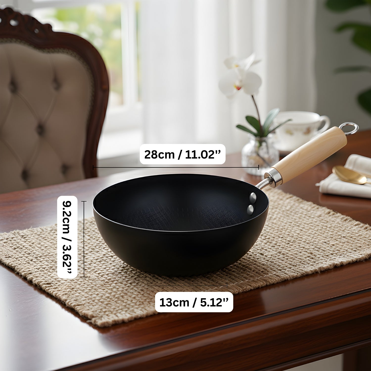 Alten - Signature Non-Stick Iron Pan Versatile Mini Frying Pan, Saucepan, and Wok