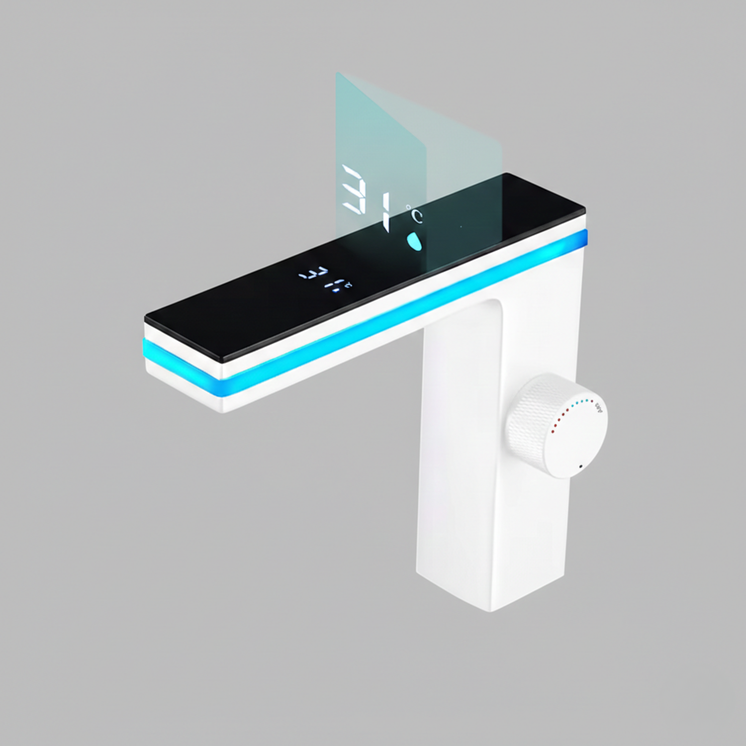 Kebnekaise - Digital Display Celsius Bathroom Basin Faucet with Intelligent LED