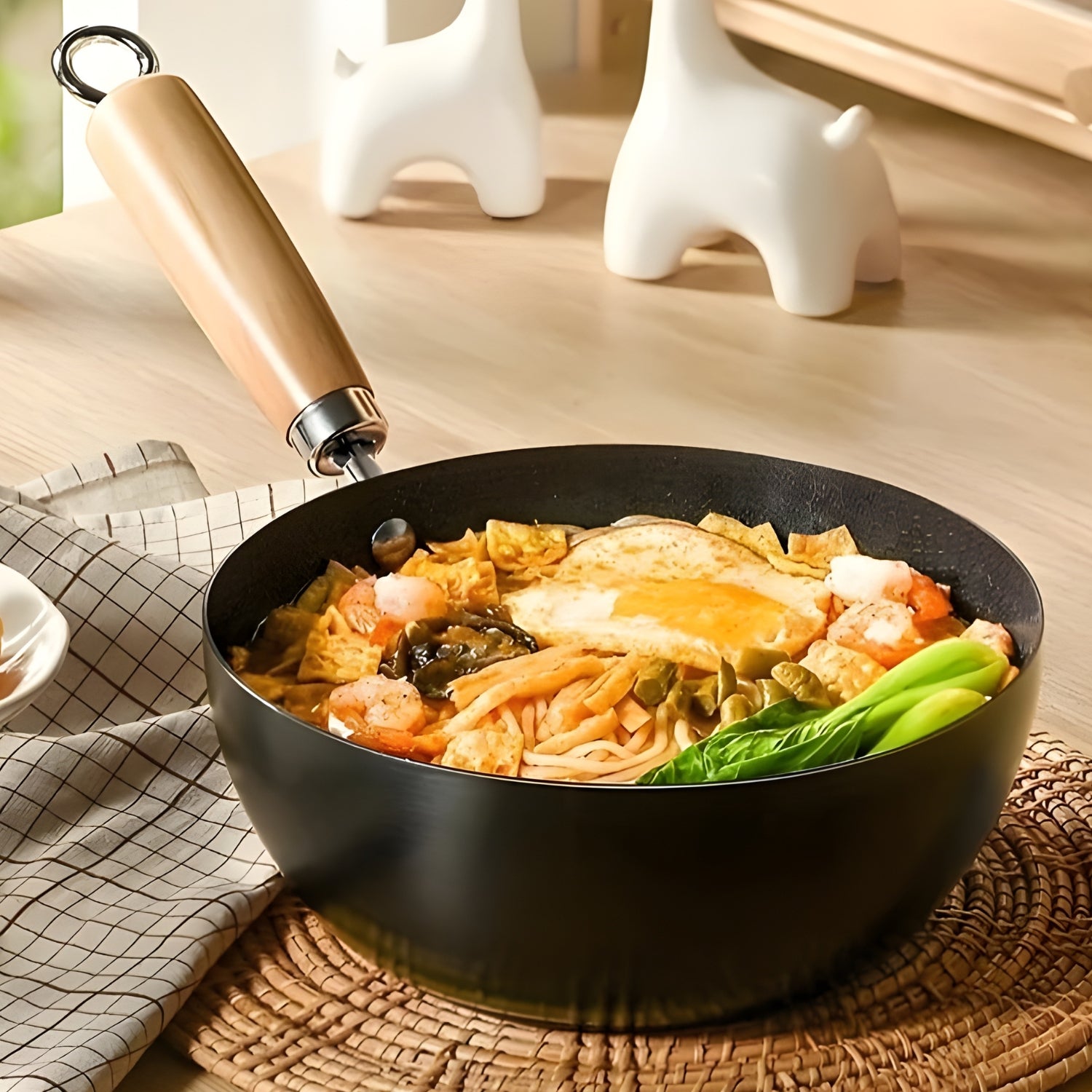 Alten - Signature Non-Stick Iron Pan Versatile Mini Frying Pan, Saucepan, and Wok