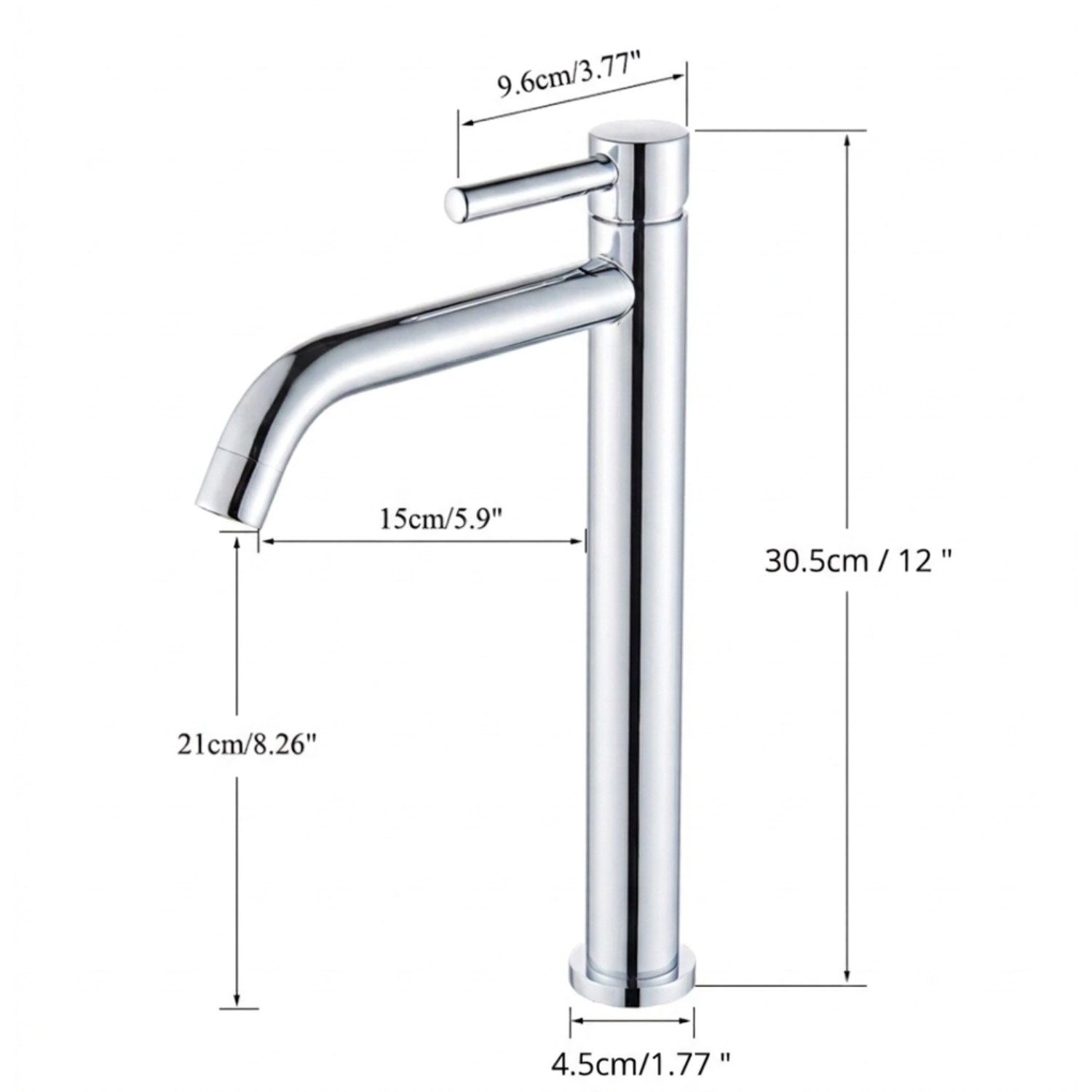 Elvheim - Bathroom Basin Faucet Single Handle Hot and Cold Mixer Tap