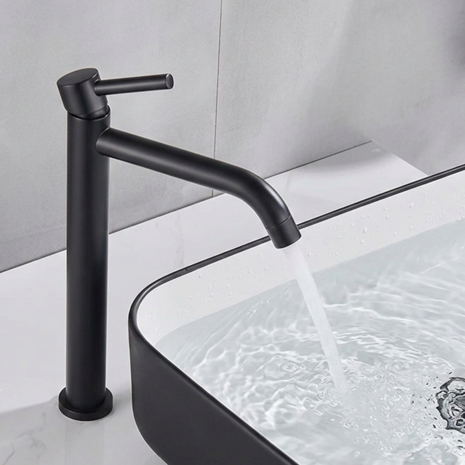 Elvheim - Bathroom Basin Faucet Single Handle Hot and Cold Mixer Tap