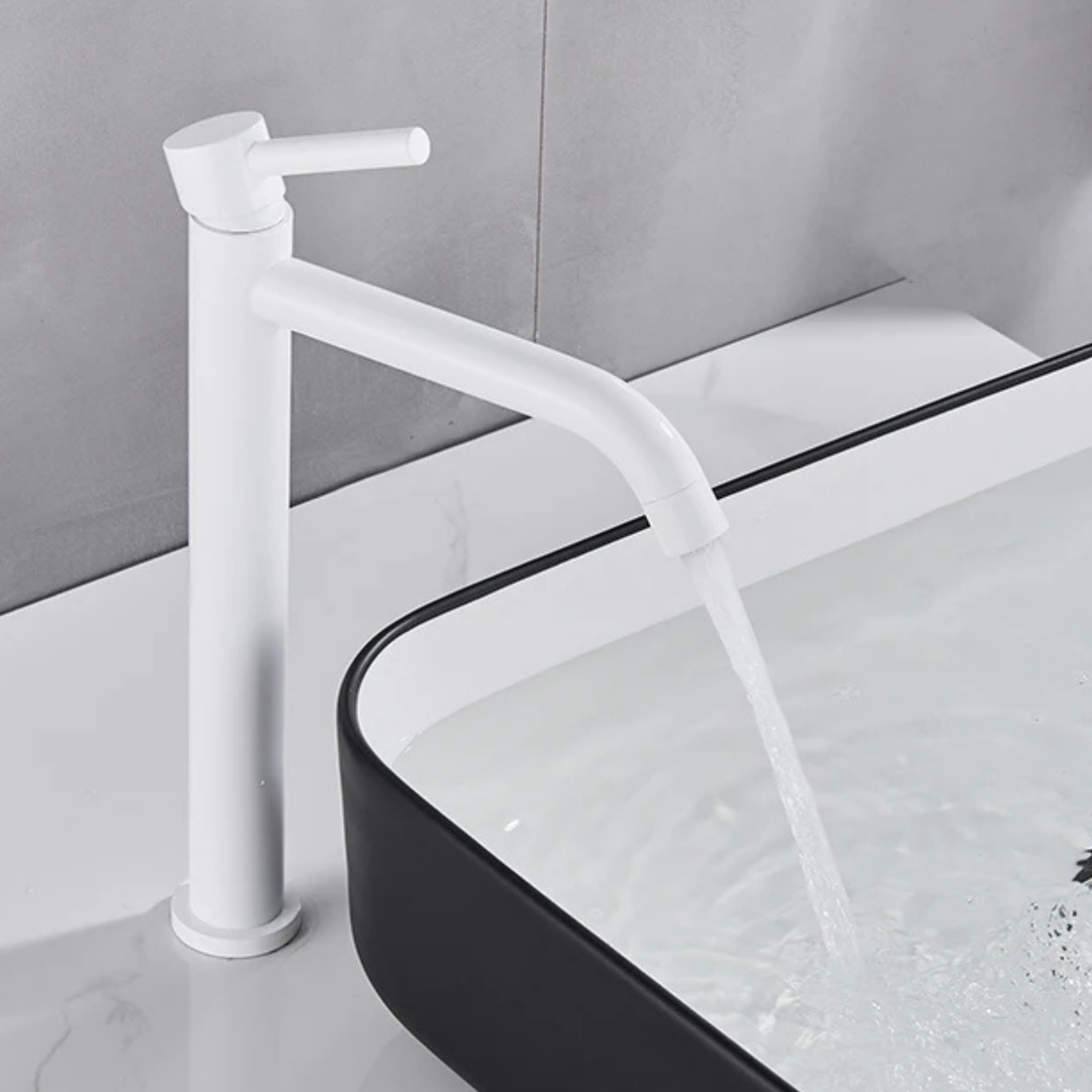 Elvheim - Bathroom Basin Faucet Single Handle Hot and Cold Mixer Tap