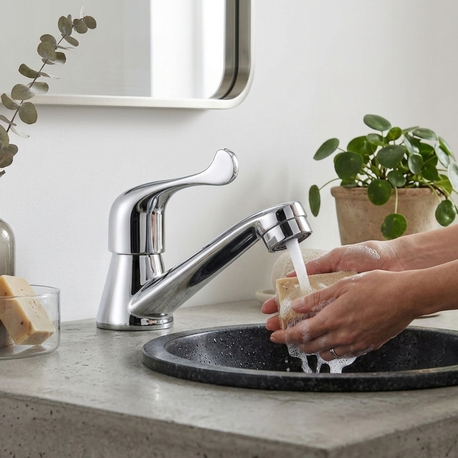 Frostgard - Chrome Lever Sink Tap for Bathroom & Kitchen Wash Basin