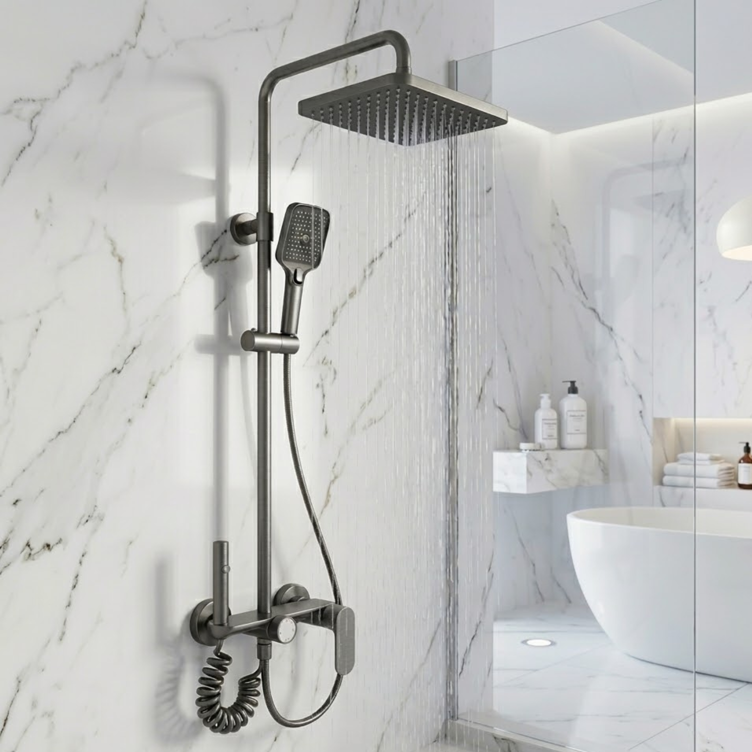 Gotland - Multifunction Bathroom Shower System Set – Hot and Cold Rotary Knob Pressurized Shower