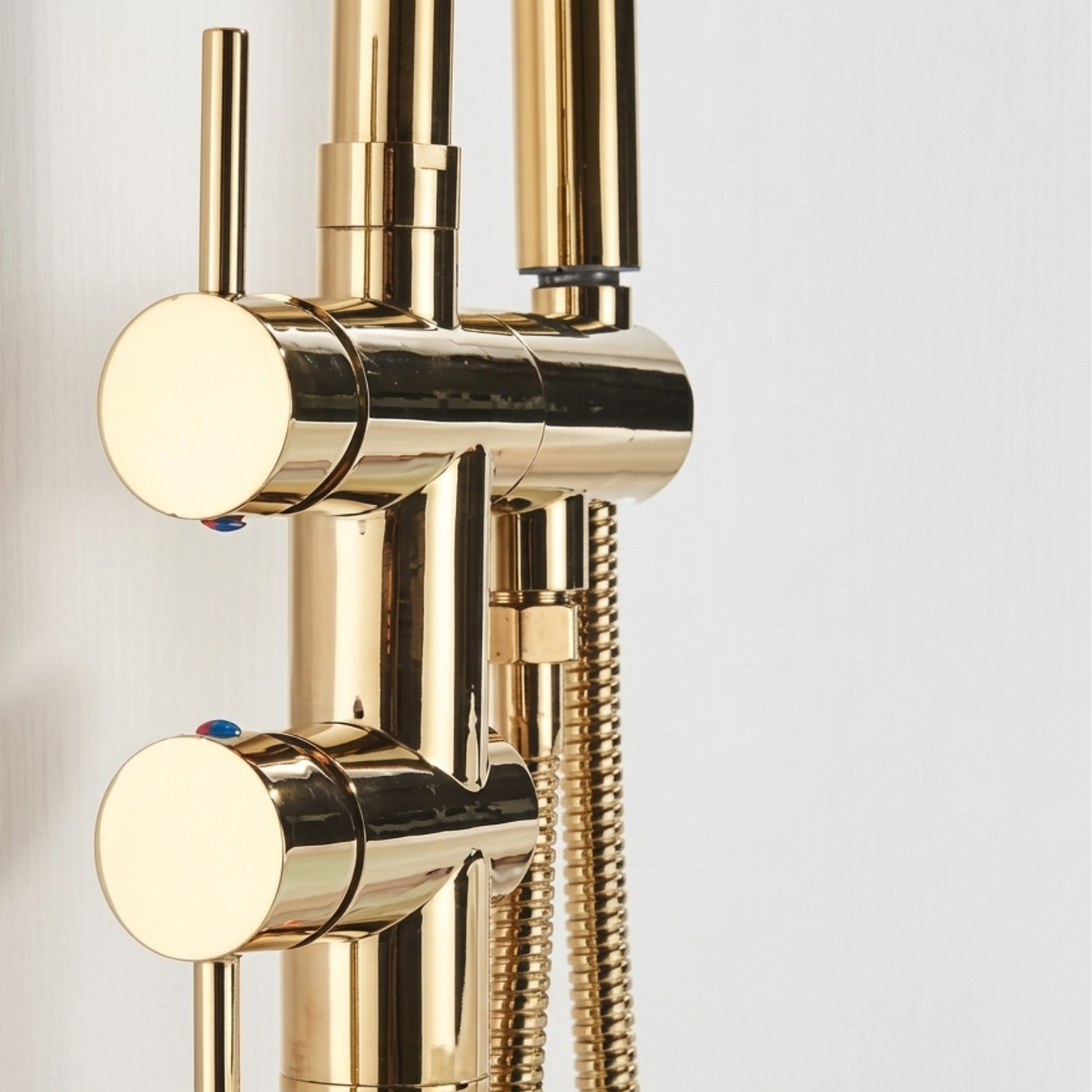 Klaralven - Bathtub Shower Faucet Set Floor Standing Shower System with 360 Swivel Spout Bathroom Bath Bathtub Mixer