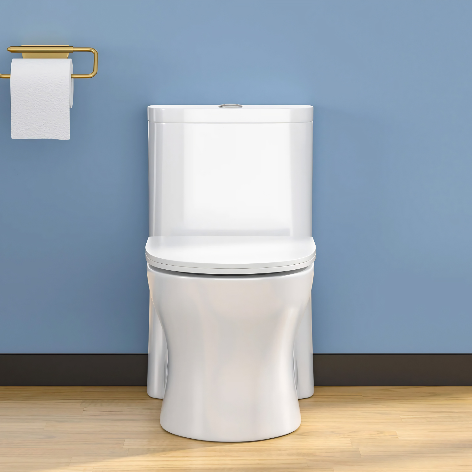 Lyngen - Soft Closing Seat Concealed Tank Elongated Bowl Floor Mounted Installation Ceramic One-Piece Dual Flush Toilet