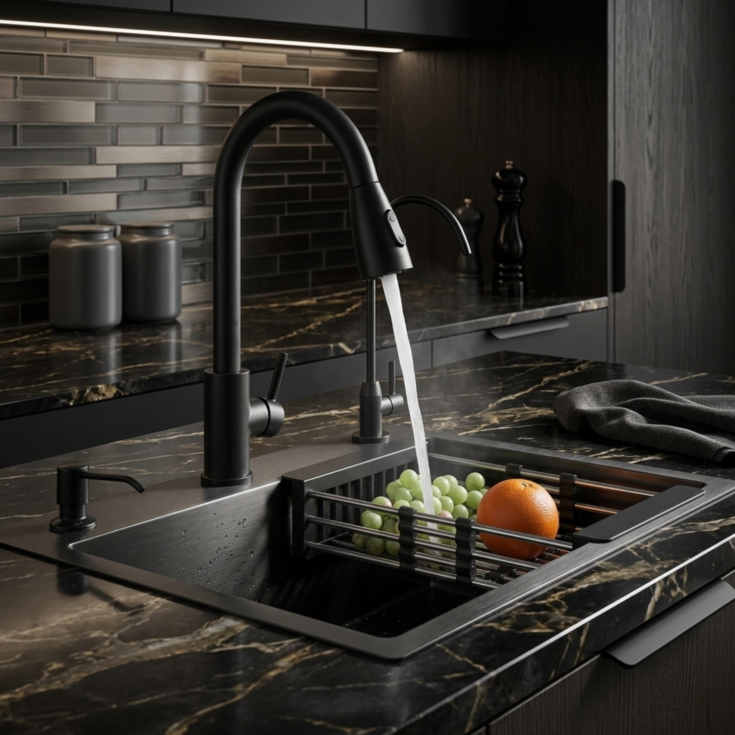 Staldvik - Kitchen Sink System with Pull-Out Faucet