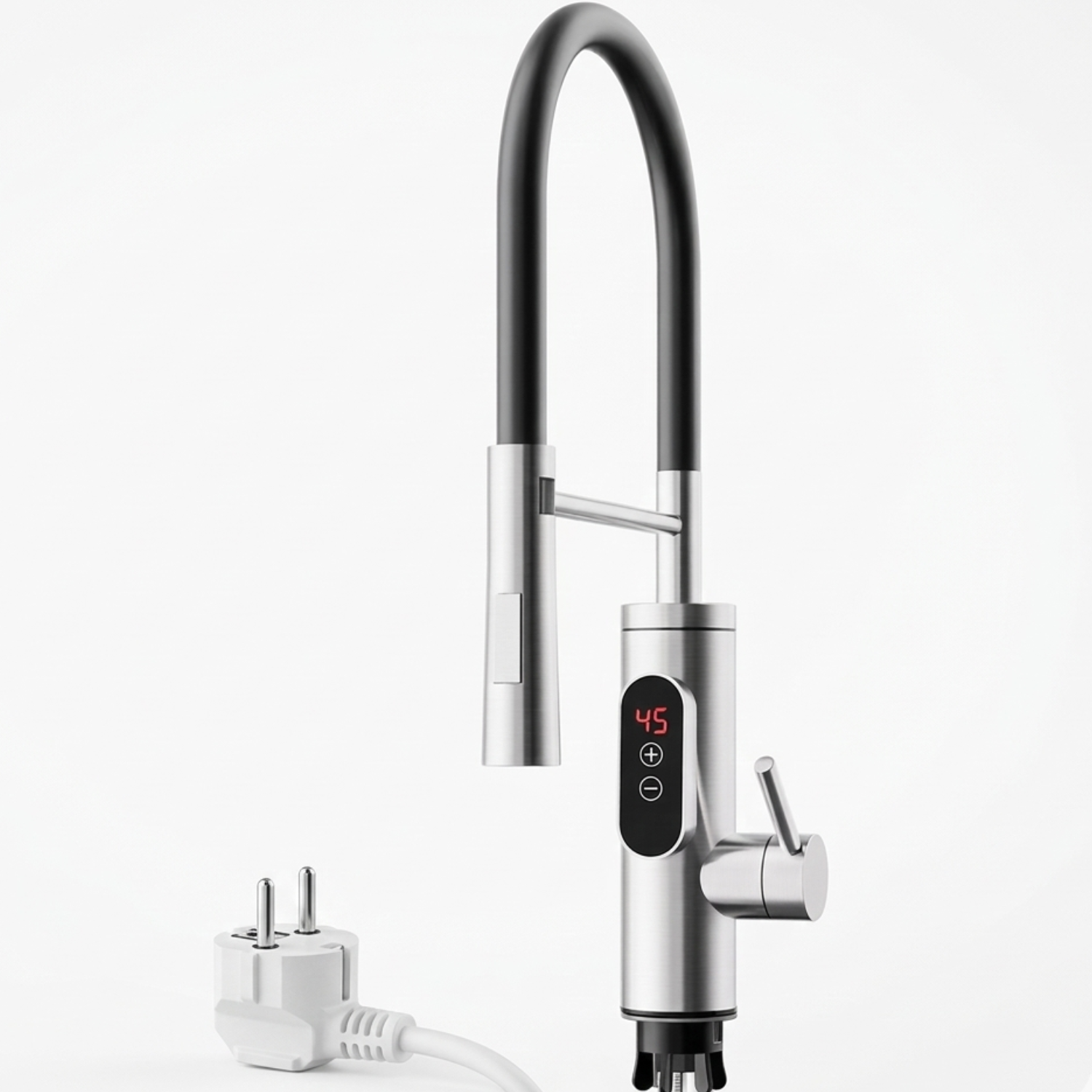 Oslo – Electric Water Heater 220V Instant Hot Water Faucet with Digital Display , Tankless Under-Sink Kitchen Tap, EU Plug