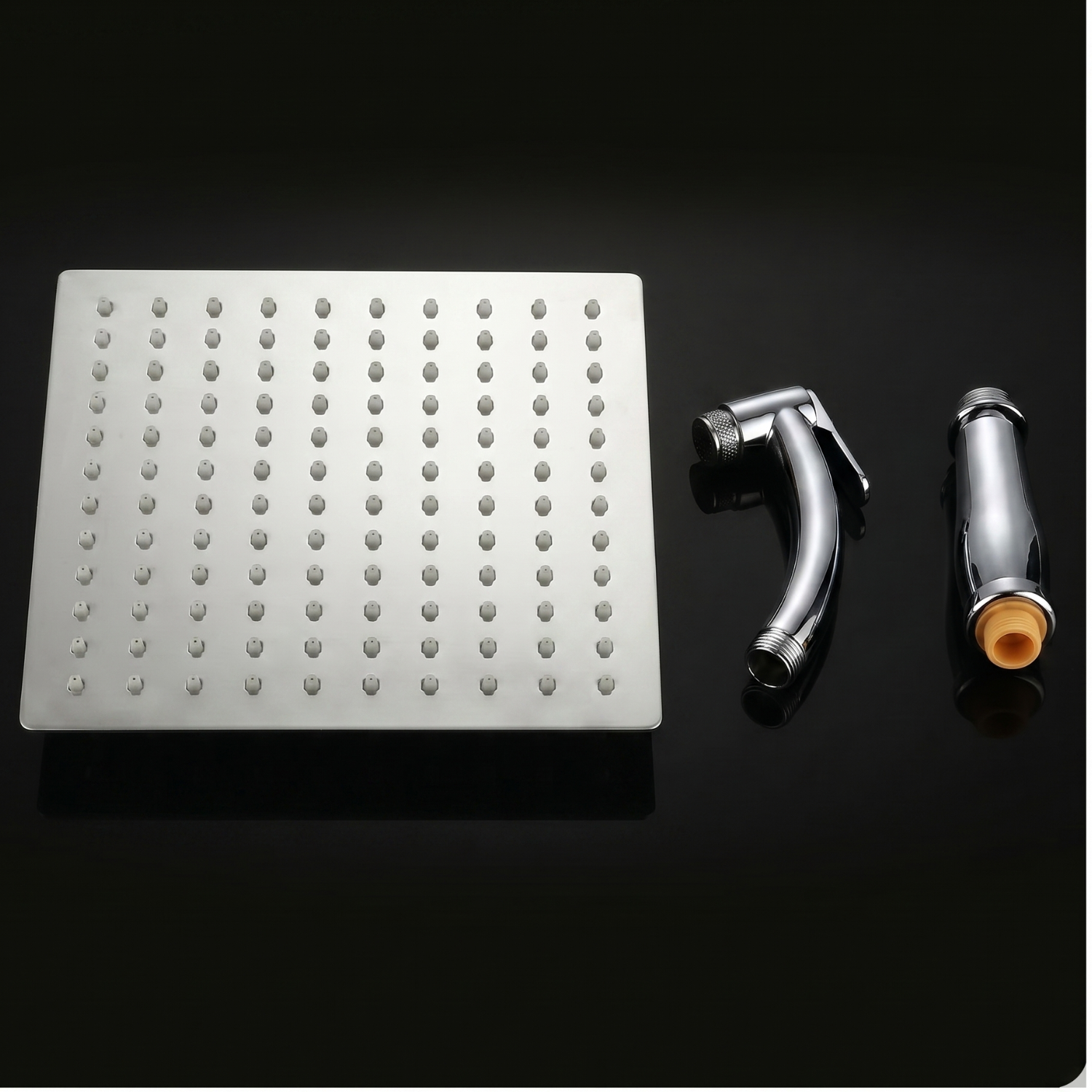 Lulea - Ultra-Thin Stainless Steel Rainfall Shower Head with 360° Swivel & Anti-Clog Nozzles