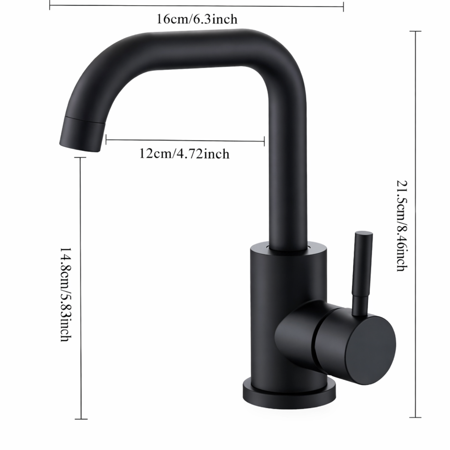 Copenhagen - Stainless Steel Bathroom Basin Faucet – Hot & Cold Mixer, 360° Rotating Single Handle Sink Tap