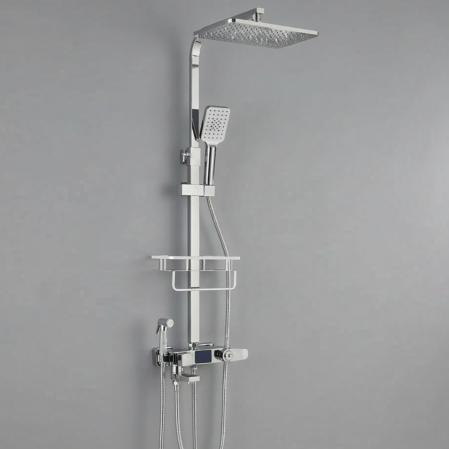 Torne - Digital Display Thermostatic Rainfall Shower System – 4 Way Bathroom Shower Set