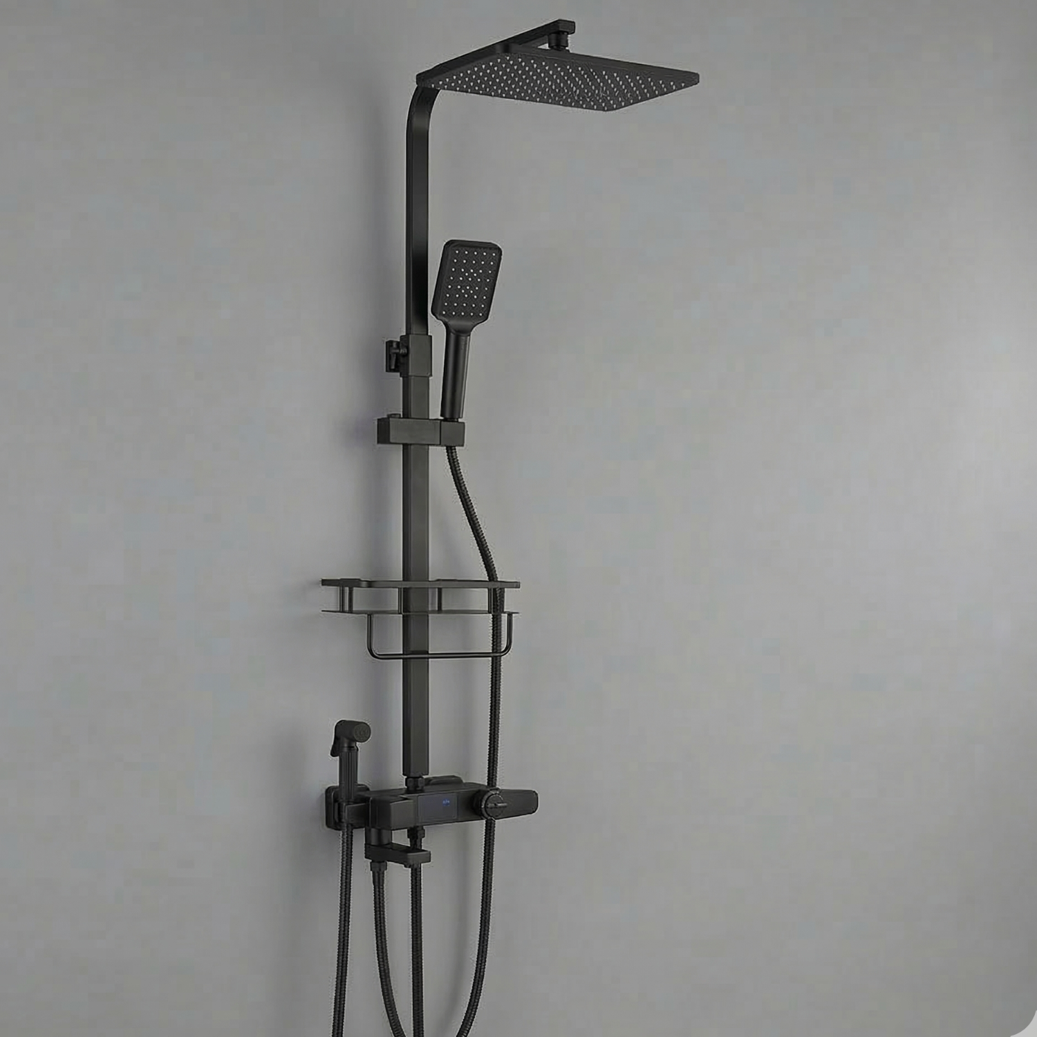 Torne - Digital Display Thermostatic Rainfall Shower System – 4 Way Bathroom Shower Set