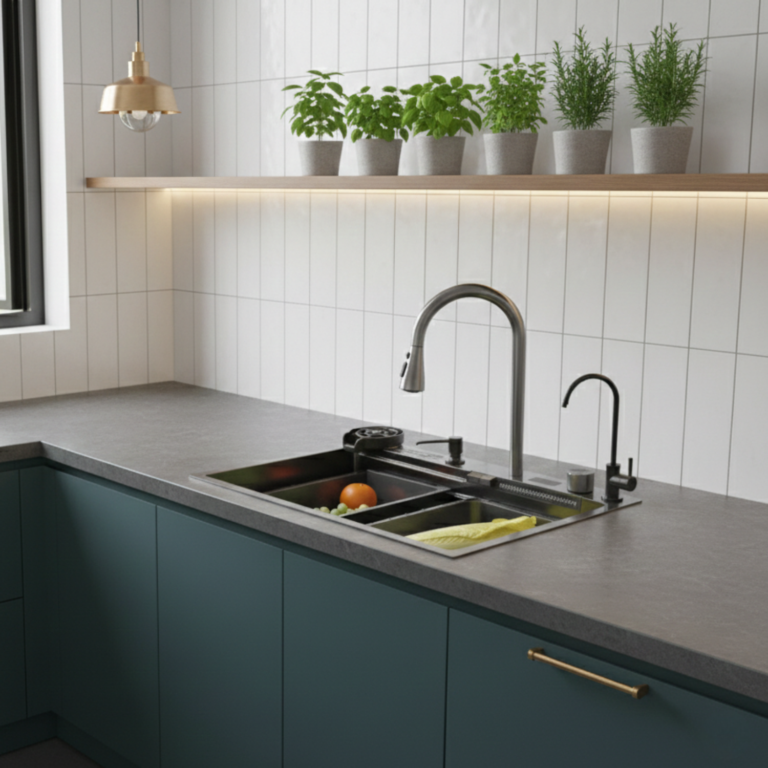 Assebakte - Smart Waterfall Kitchen Sink