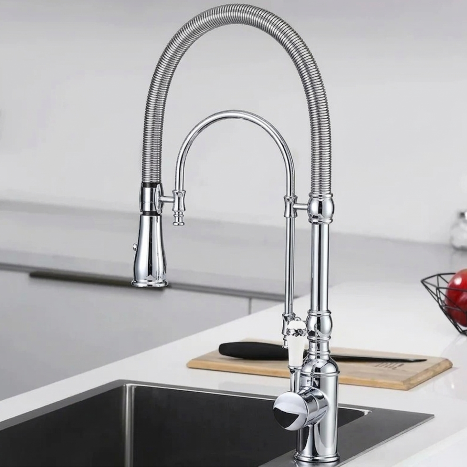 Visby - 360° Pull-Down Kitchen Faucet with Spring Spout Hot & Cold Mixer