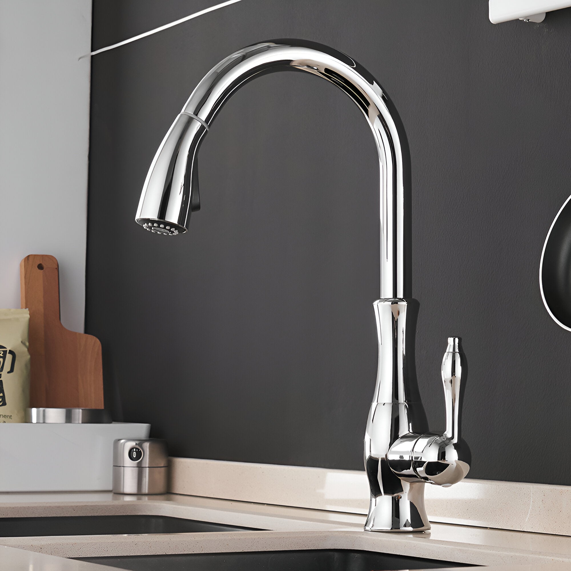 Hornavan Kitchen Faucet with Pull Out Spout