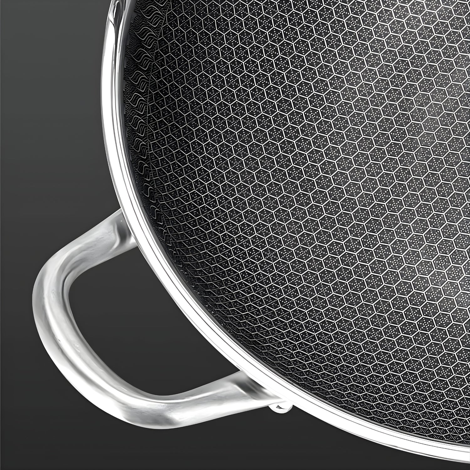 Panora - 13" Nonstick PFOA-Free Hybrid Wok Stainless Steel Pan with Lid