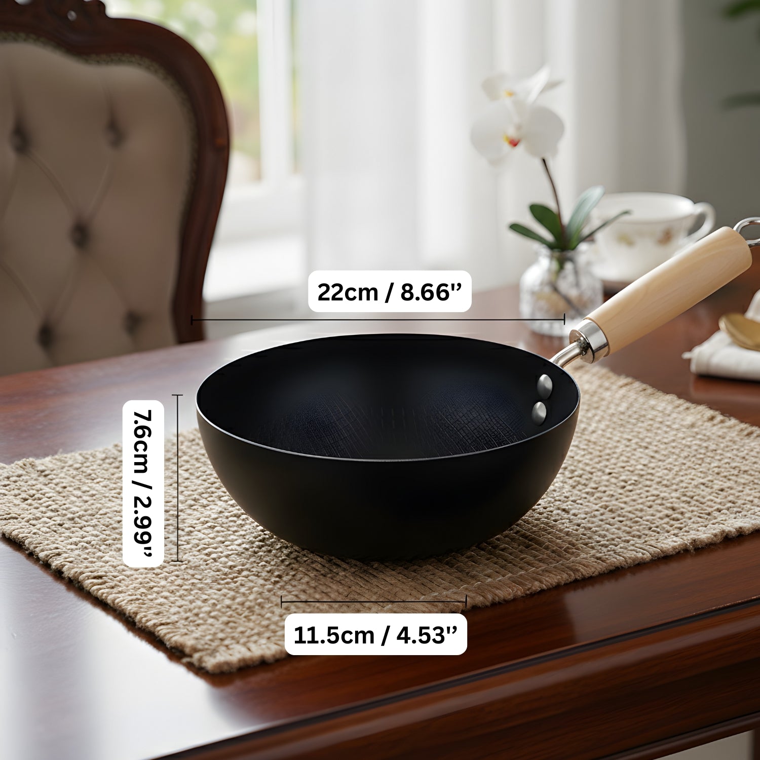 Alten - Signature Non-Stick Iron Pan Versatile Mini Frying Pan, Saucepan, and Wok