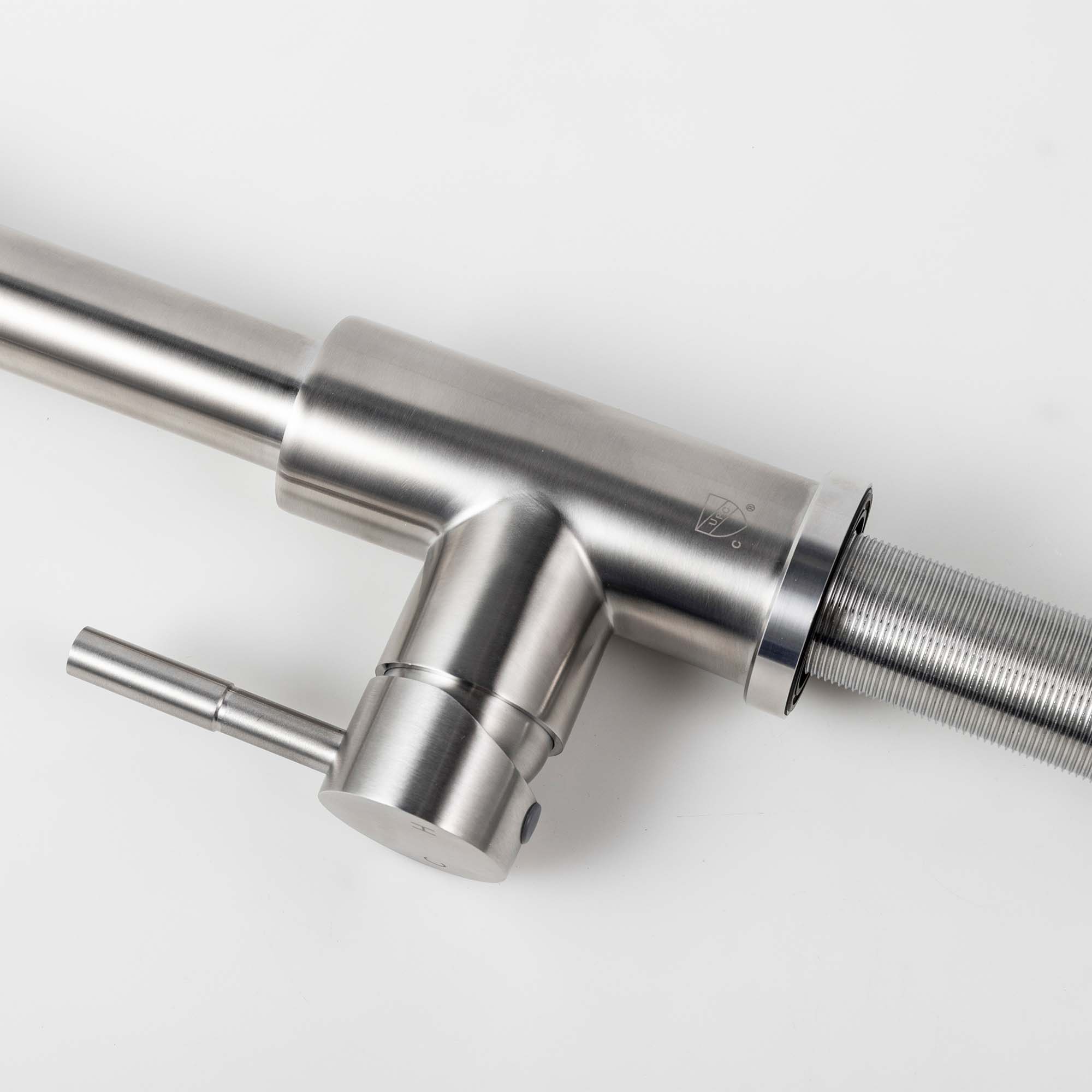 High quality lever of a modern industrial kitchen faucet