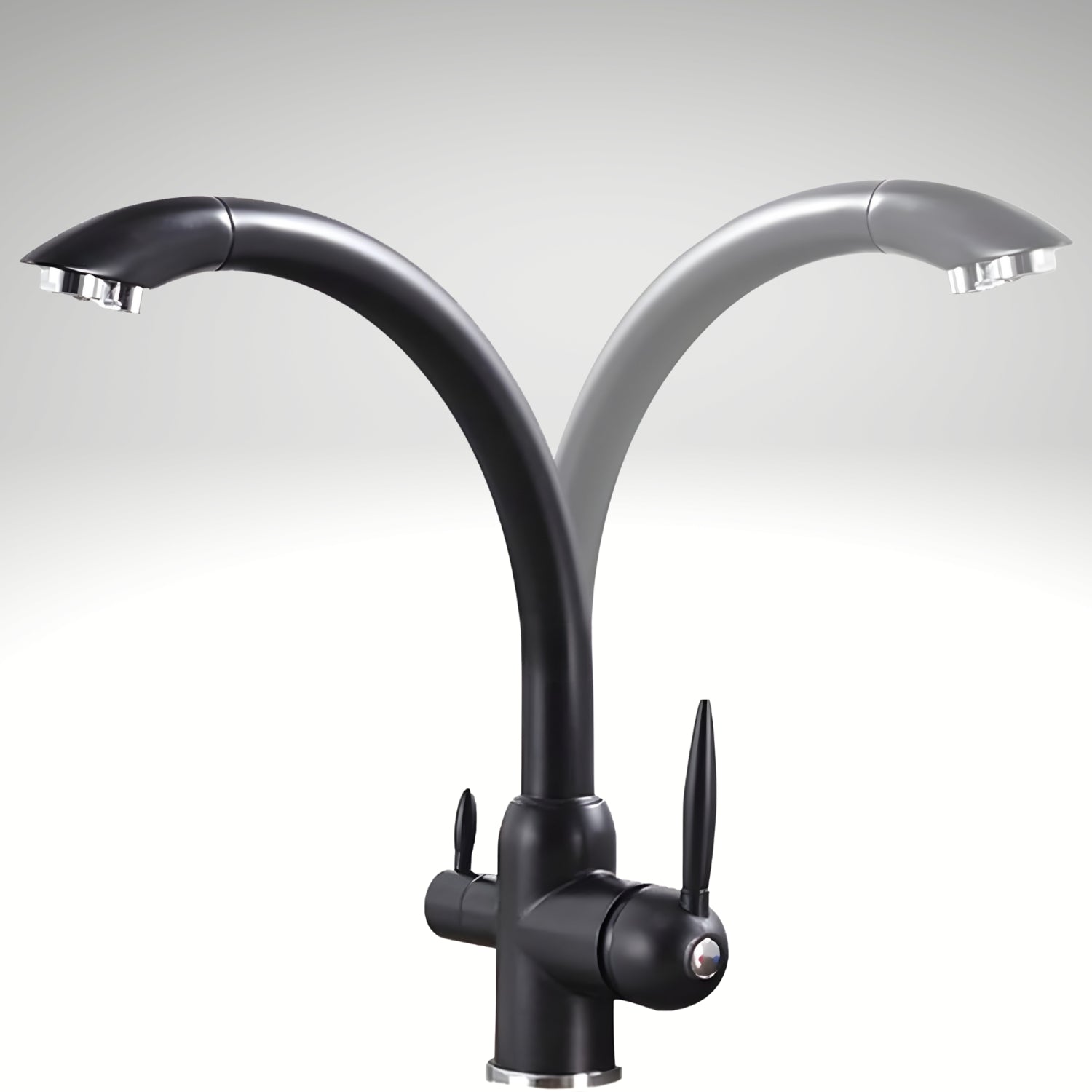 Sundby - Three-Way Faucet Kitchen Sink Mixer Tap Hot Cold Water Crane Deck Mounted Kitchen Tap