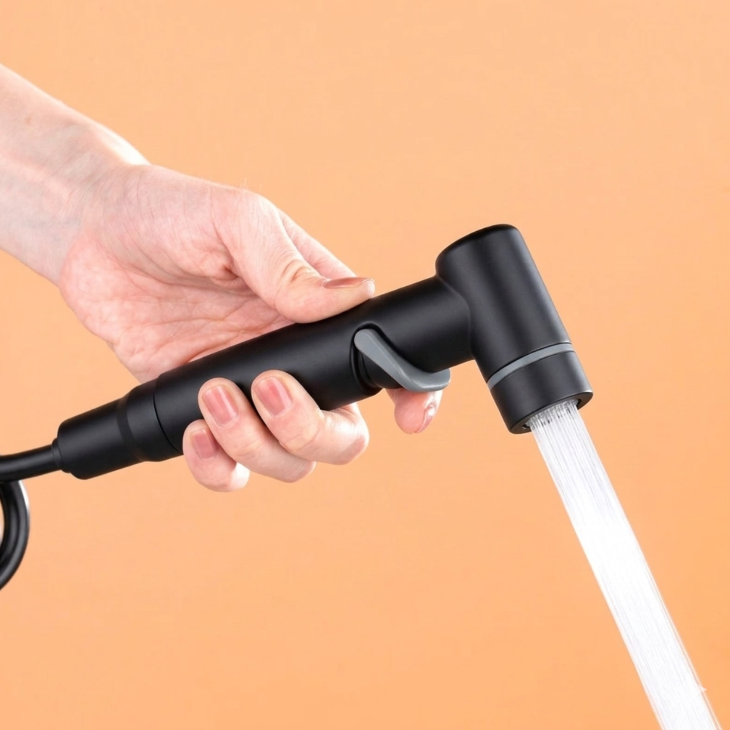 Aarhus - Hygienic Shower Bidet Sprayer – Double Outlet Angle Valve Bathroom Toilet Bidet Set