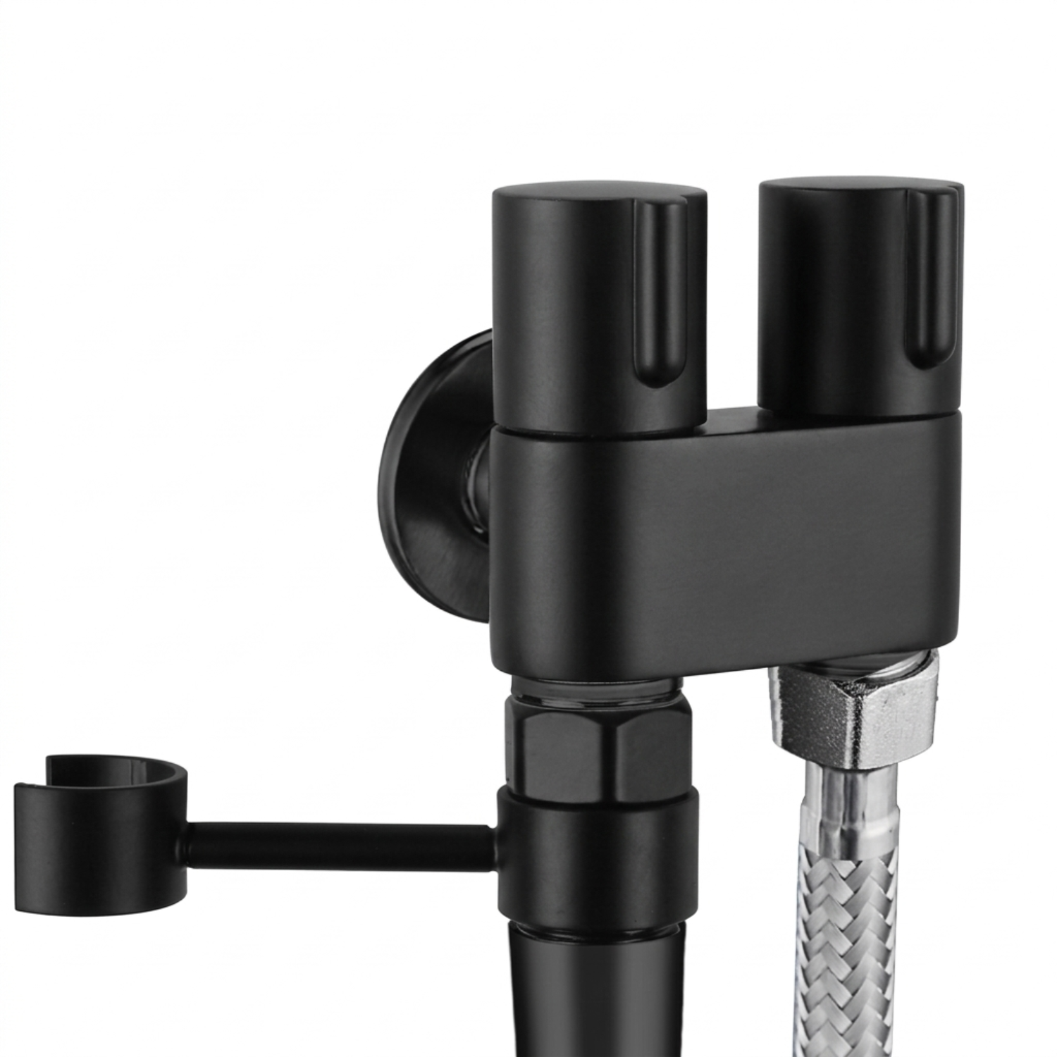 Glomma  - Stainless Steel Bidet Spray Gun Set – Handheld Toilet Hygienic Shower with Double Outlet Angle Valve