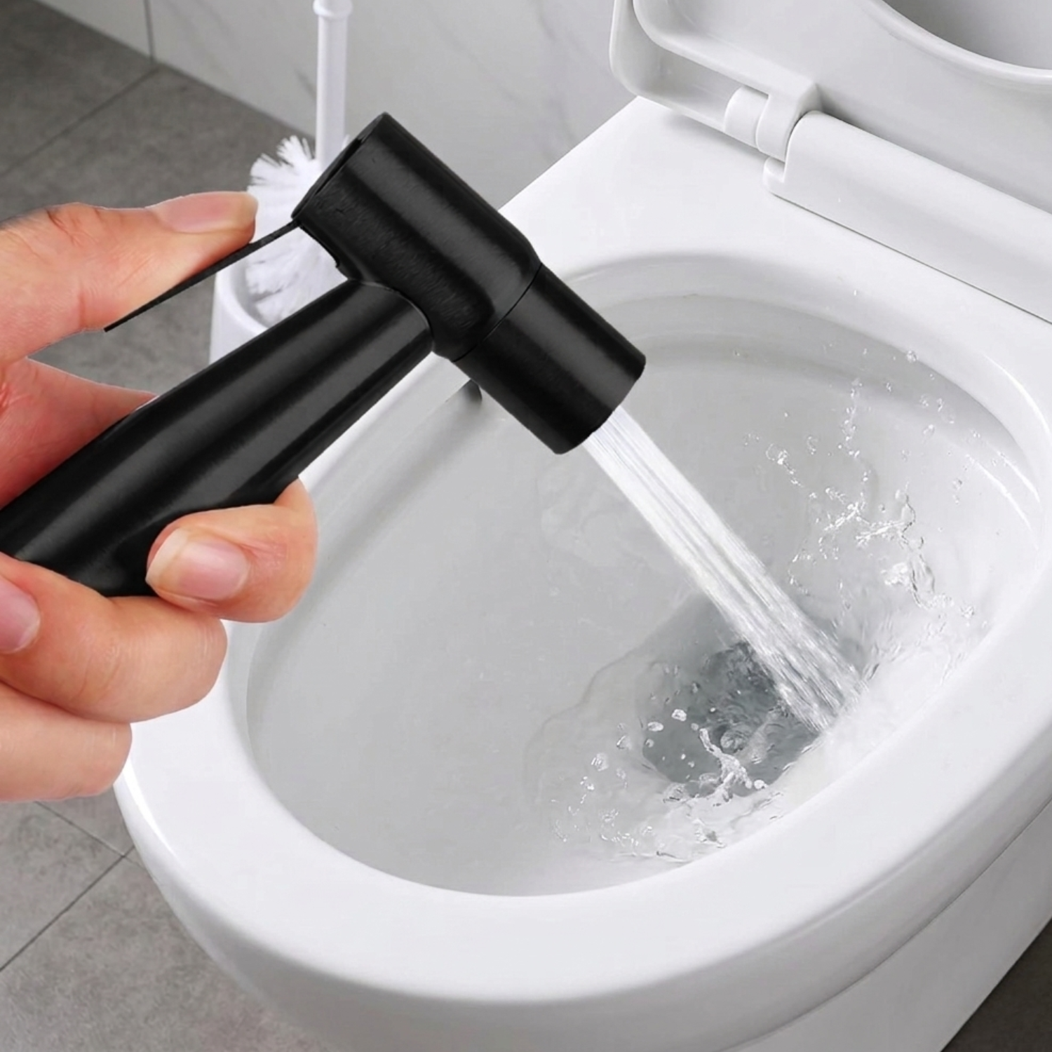 Glomma  - Stainless Steel Bidet Spray Gun Set – Handheld Toilet Hygienic Shower with Double Outlet Angle Valve