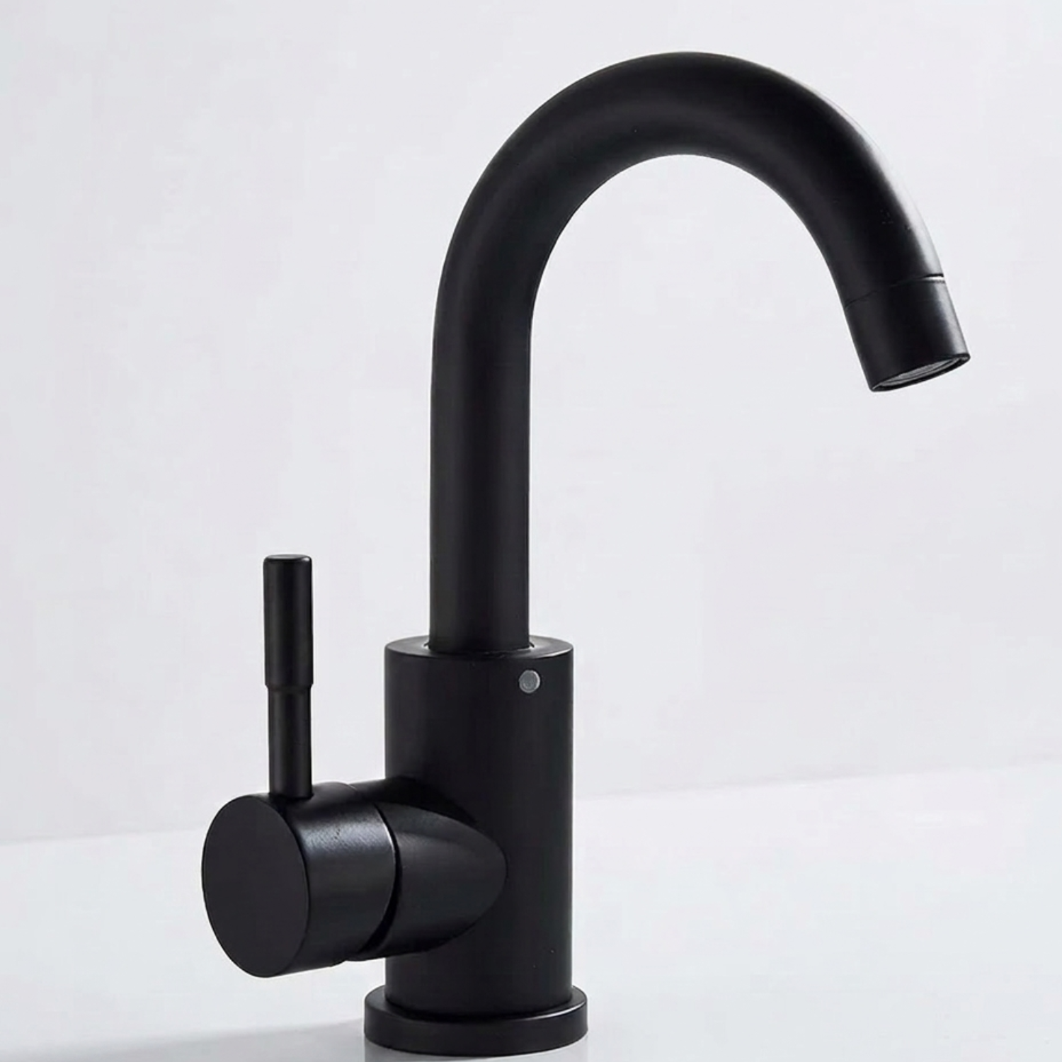 Copenhagen Gooseneck - Stainless Steel Bathroom Basin Faucet – Hot & Cold Mixer, 360° Rotating Single Handle Sink Tap