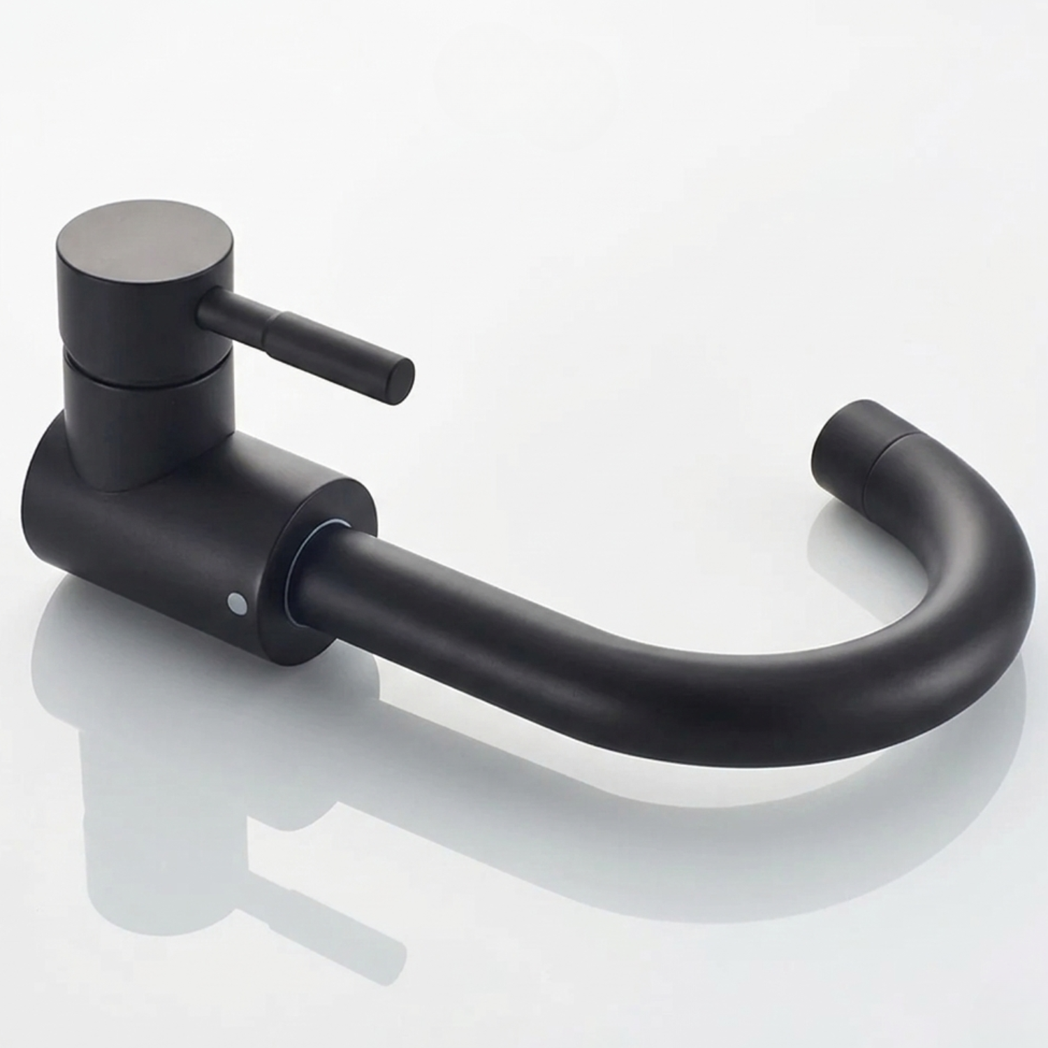 Copenhagen Gooseneck - Stainless Steel Bathroom Basin Faucet – Hot & Cold Mixer, 360° Rotating Single Handle Sink Tap