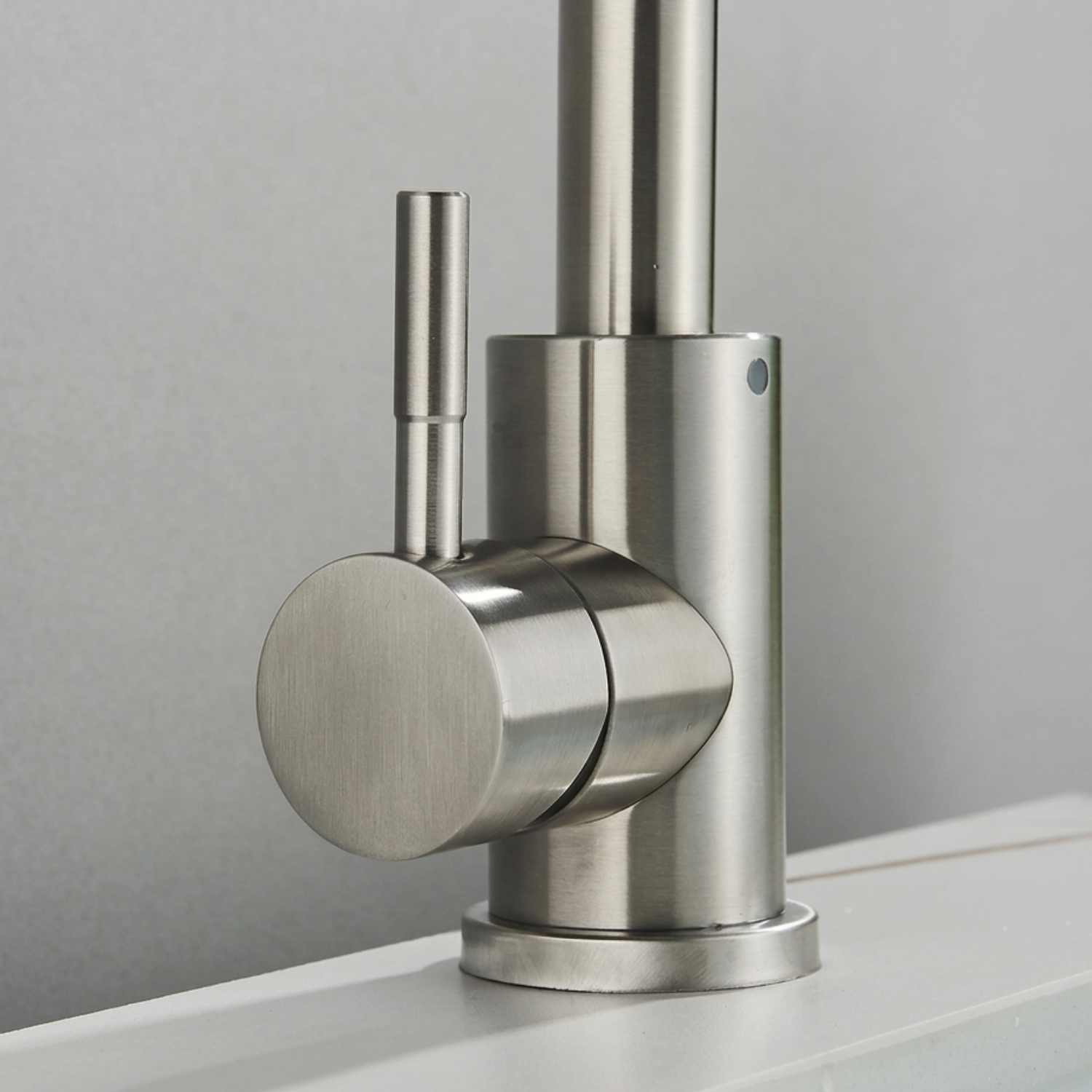 Copenhagen Gooseneck - Stainless Steel Bathroom Basin Faucet – Hot & Cold Mixer, 360° Rotating Single Handle Sink Tap