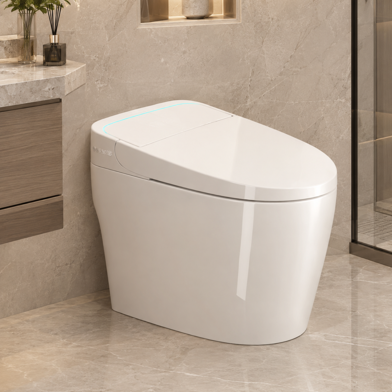 Vasteras - Smart One-Piece Bidet Toilet with Built-In Bidet