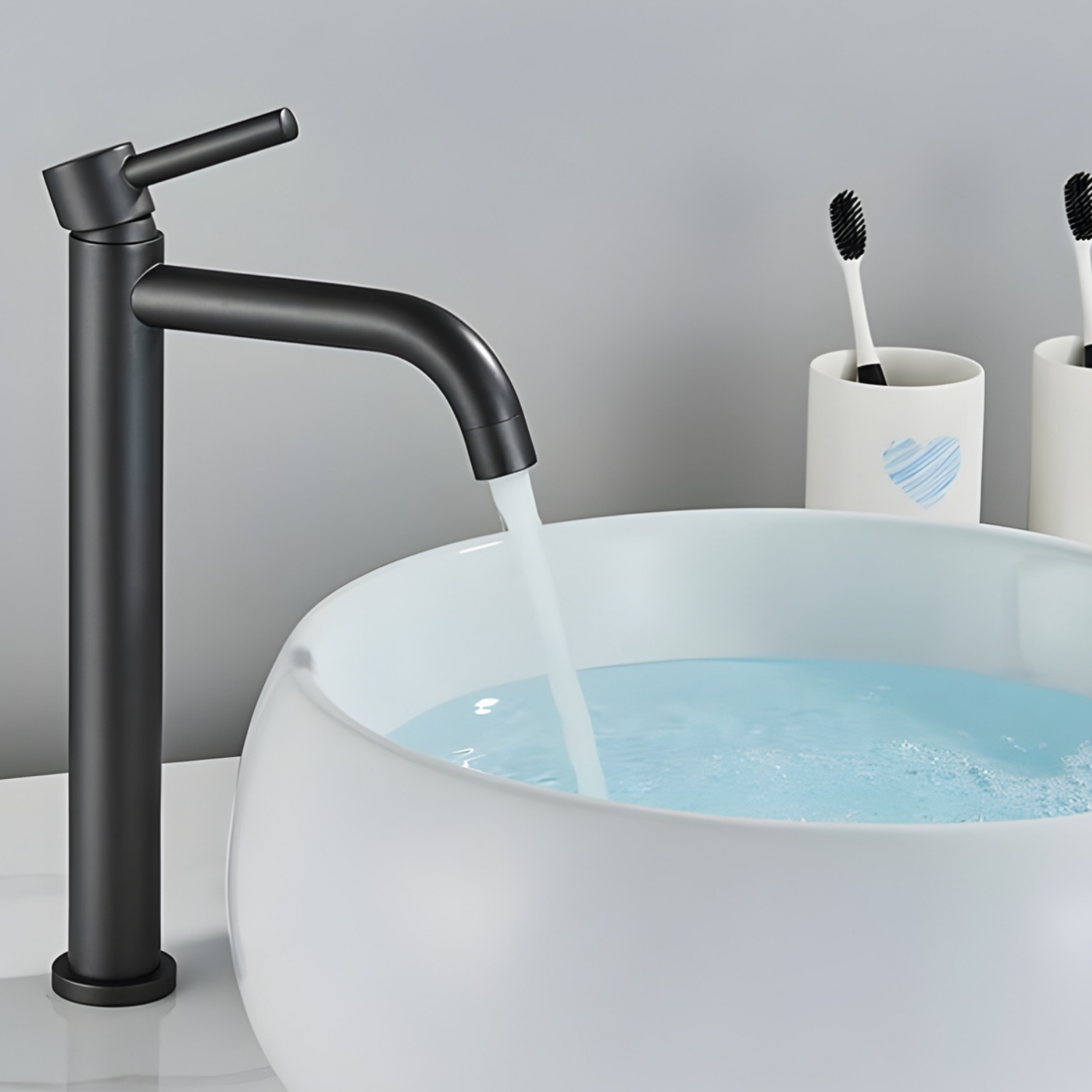 Elvheim - Bathroom Basin Faucet Single Handle Hot and Cold Mixer Tap