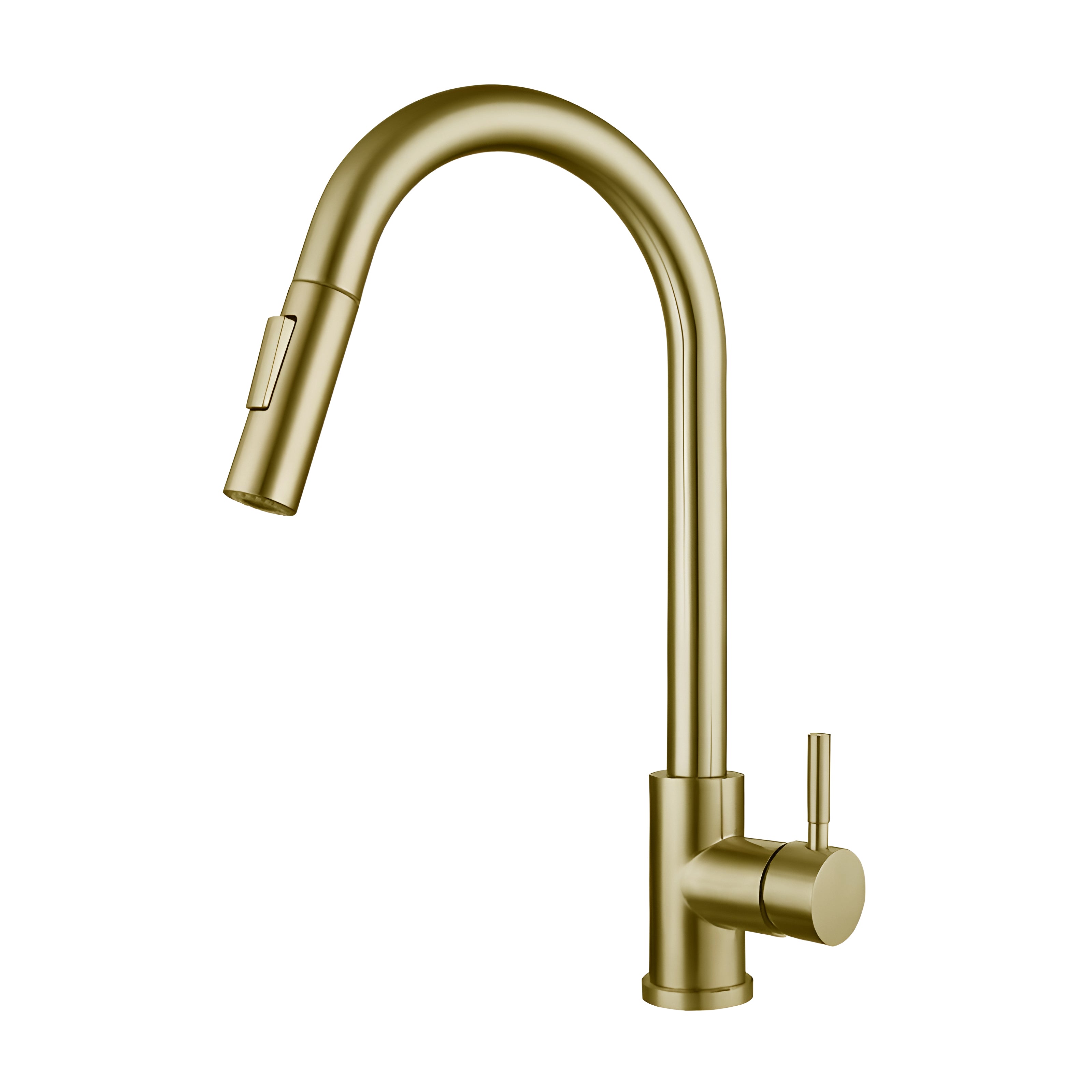 Golden kitchen faucet with 2 modes