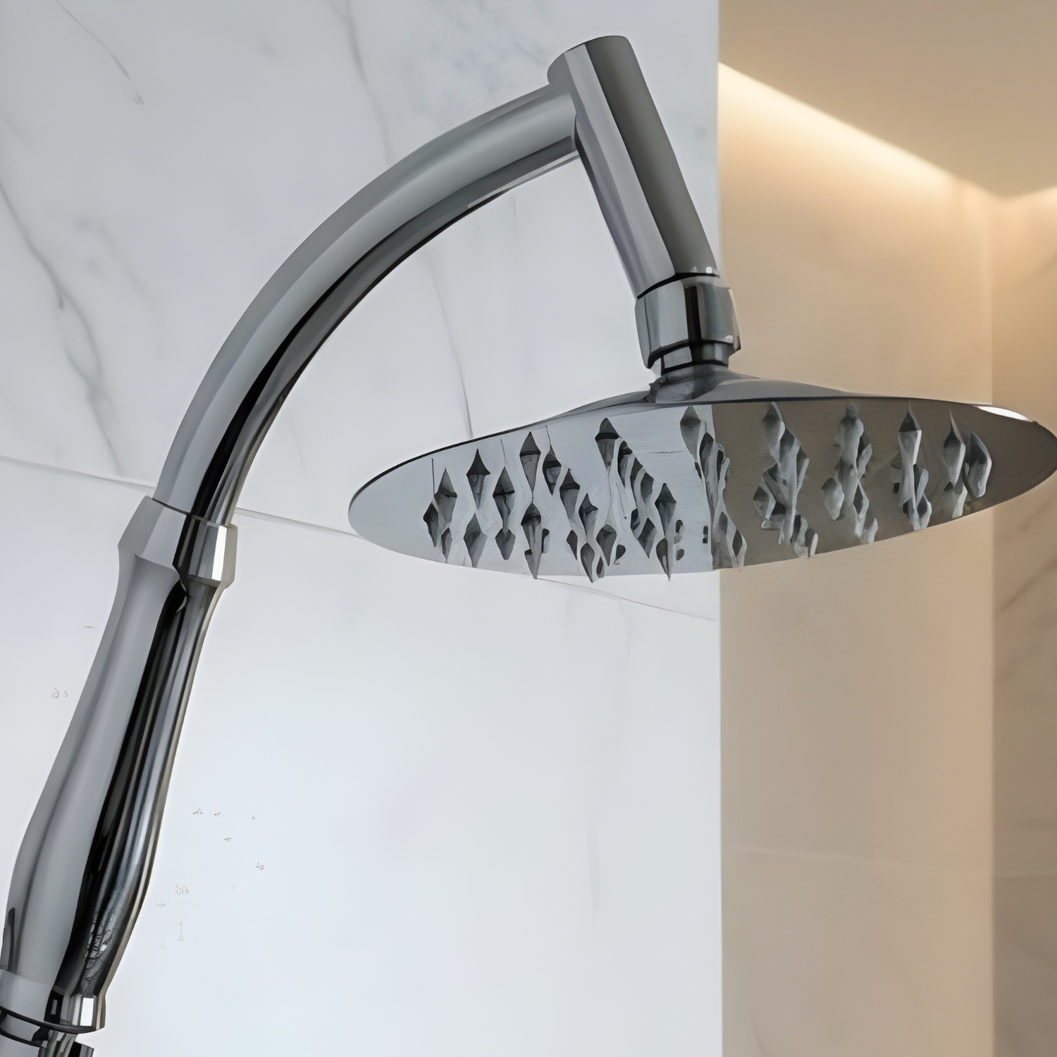 Lulea - Ultra-Thin Stainless Steel Rainfall Shower Head with 360° Swivel & Anti-Clog Nozzles
