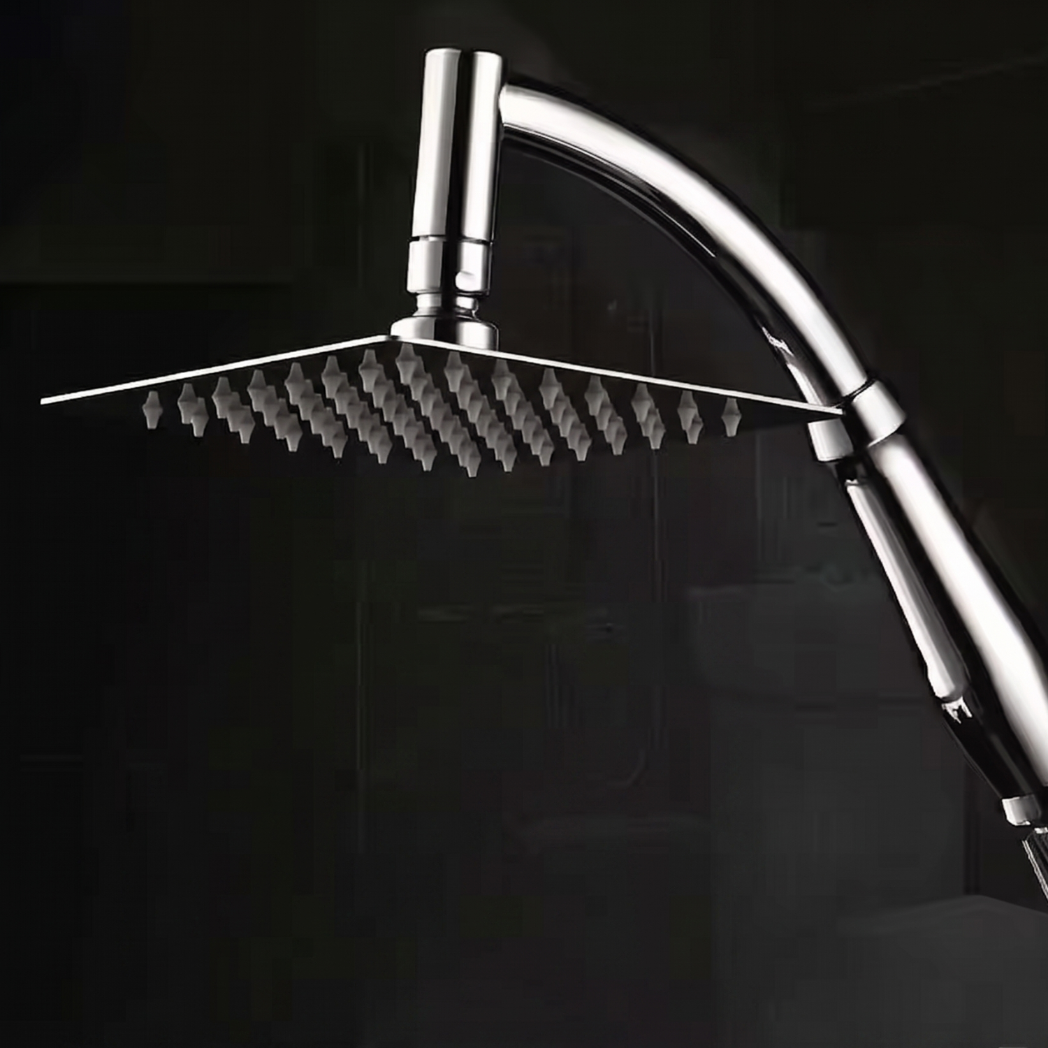 Lulea - Ultra-Thin Stainless Steel Rainfall Shower Head with 360° Swivel & Anti-Clog Nozzles