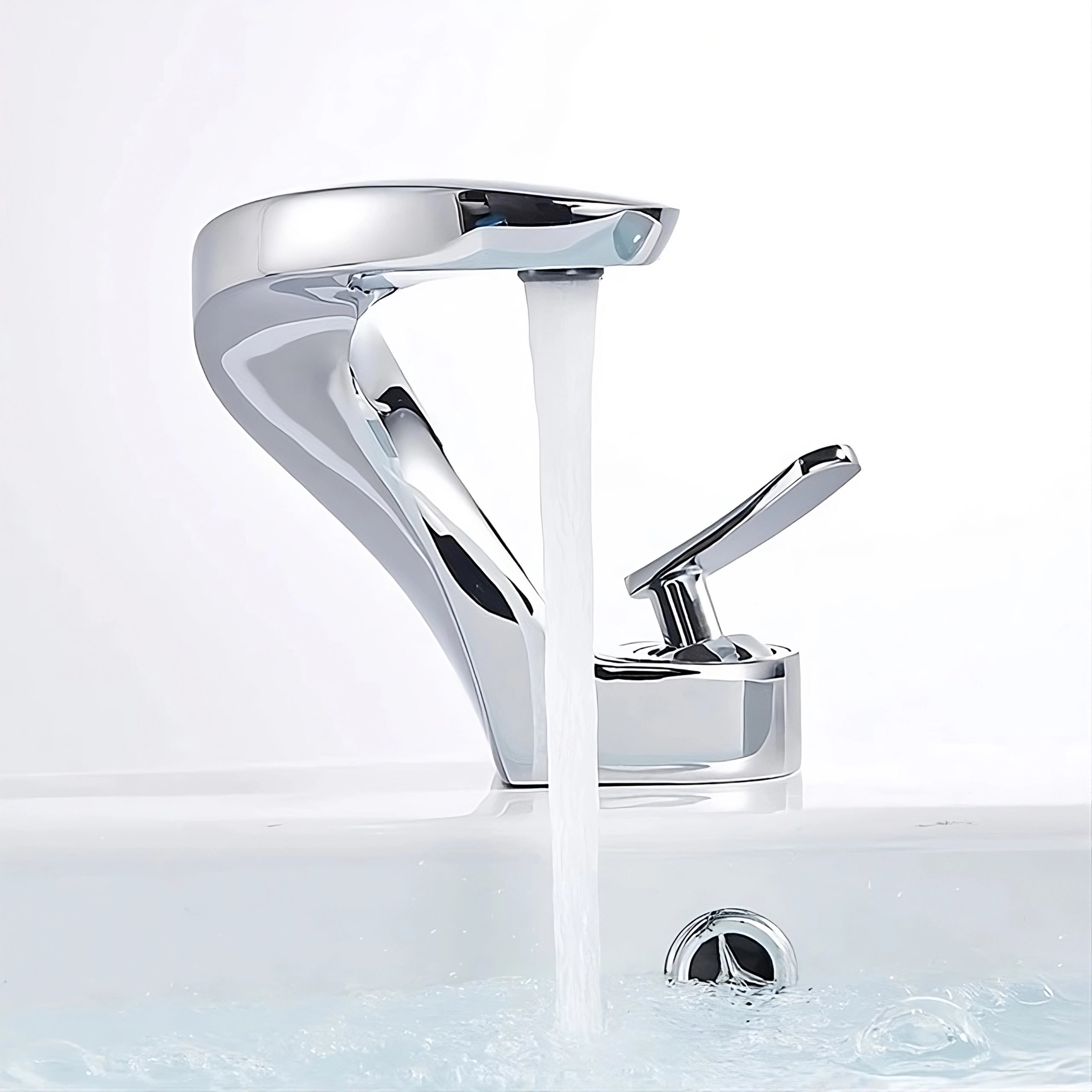 Chrome luxury bathroom faucet