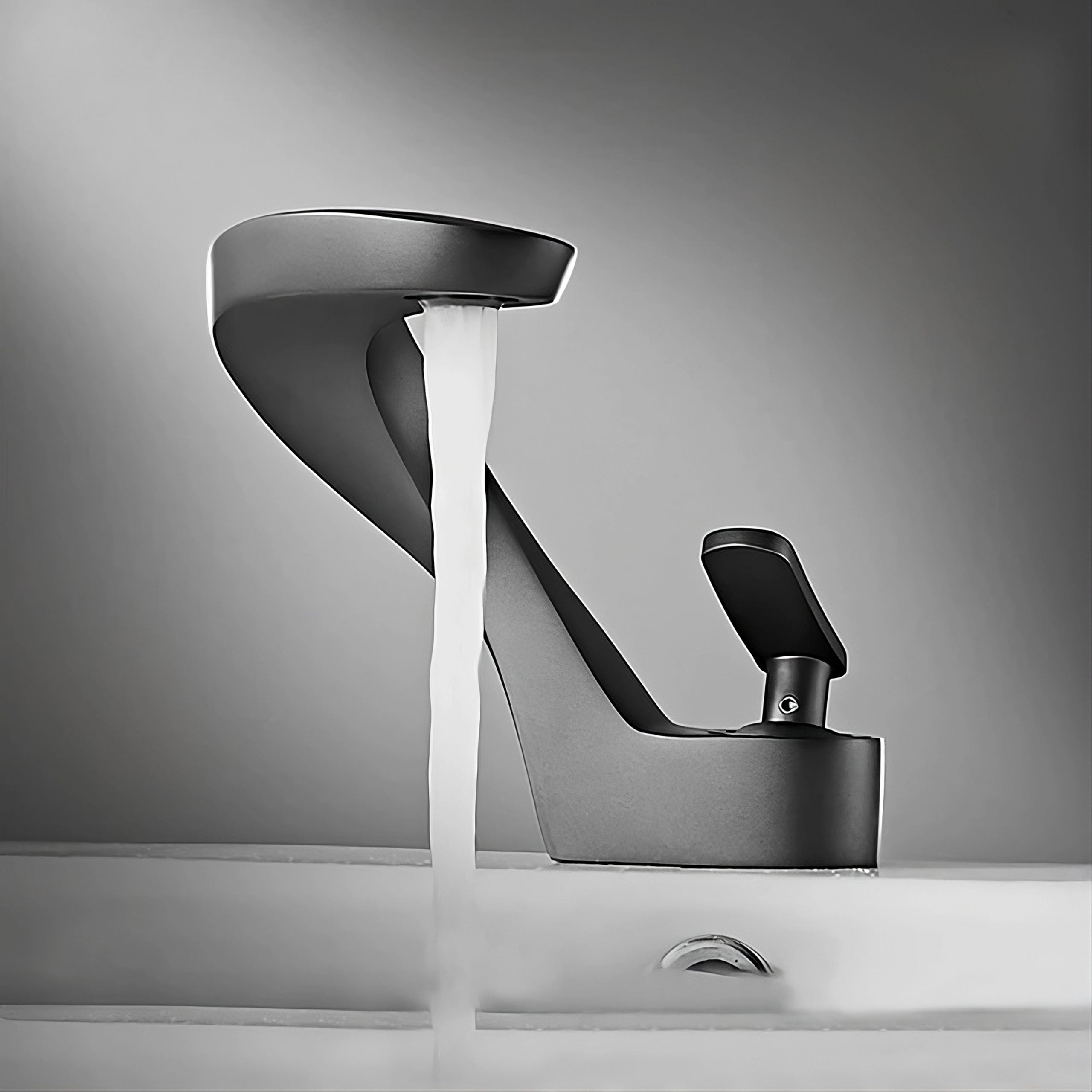 Dark grey color luxury bathroom faucet