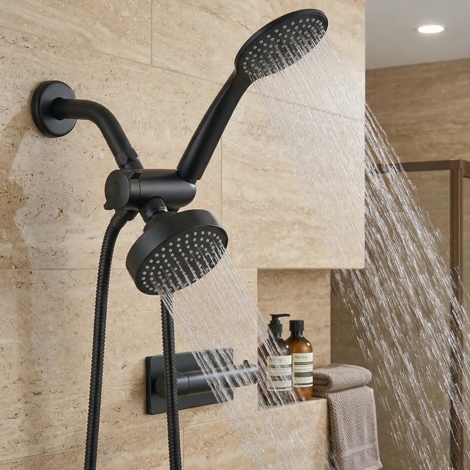 Malaren -  Handheld Shower Set With Bracket Three-way Water Distributor