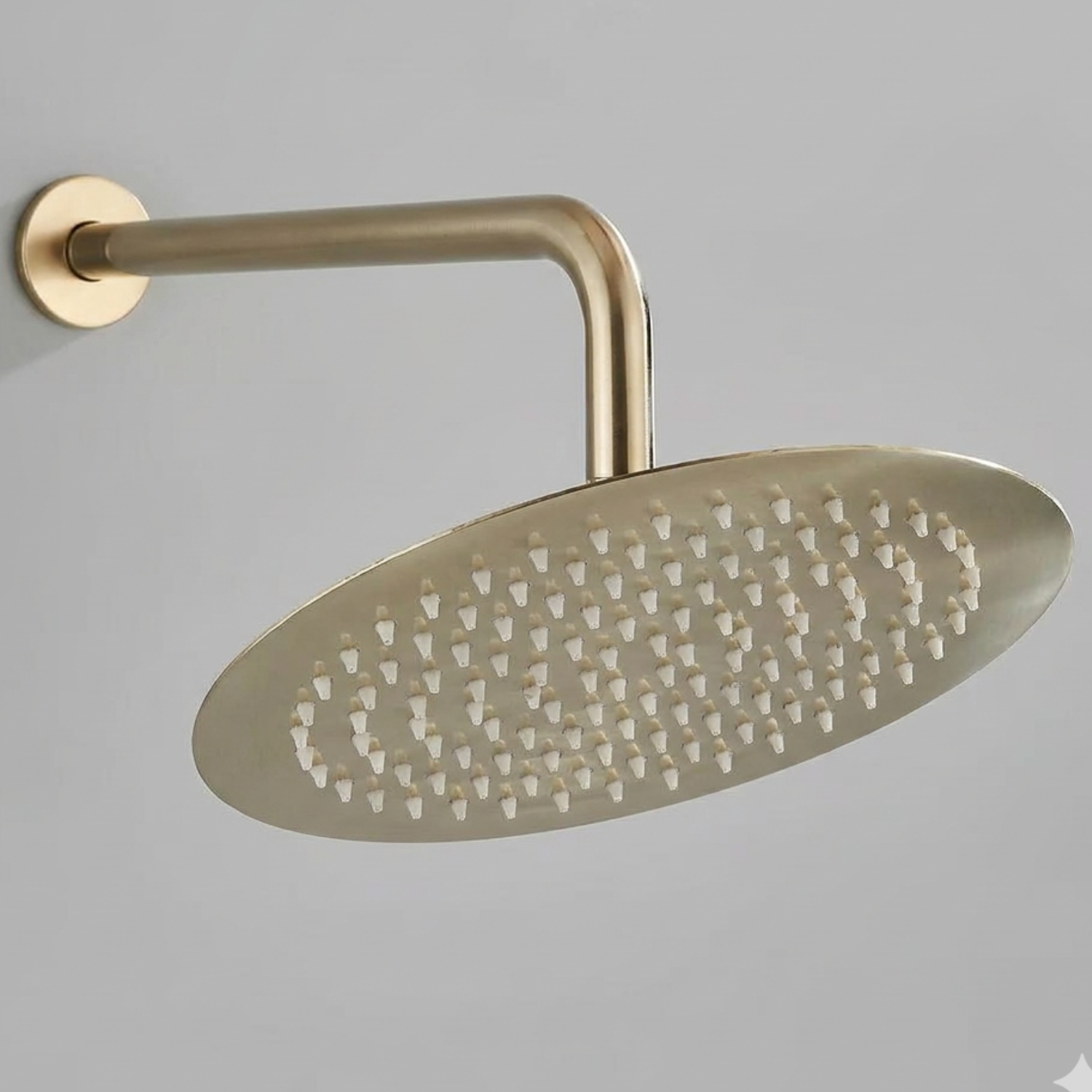 Odense -Brushed Gold Shower Faucet Wall Mounted Big Rainfall Head Hand Sprayer Set
