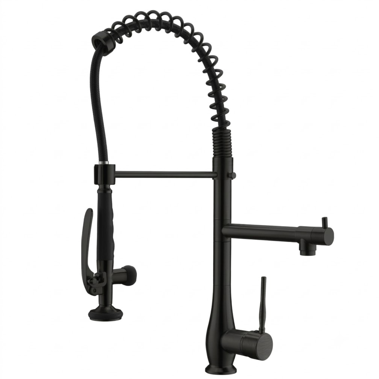Oulanka - Commercial Single-Handle Kitchen Faucet  with Dual-Outlet High-Arc Spring Sink Tap