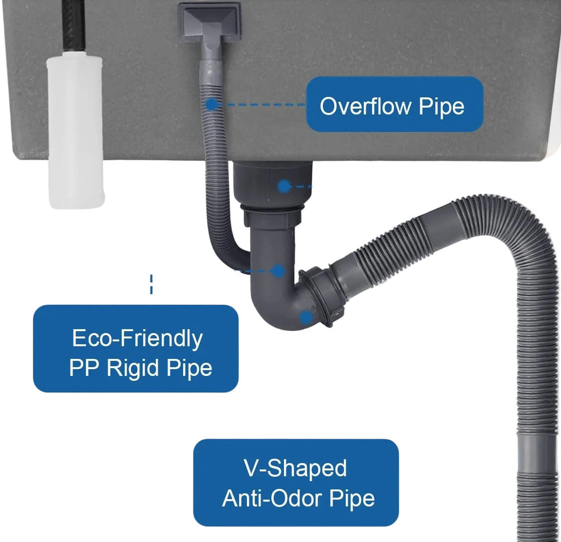 Klopeiner - 23.62" Stainless Steel Undermount Kitchen Sink with Pull-Out Faucet - Single Bowl Workstation Sink for Kitchen, Laundry & Bathroom