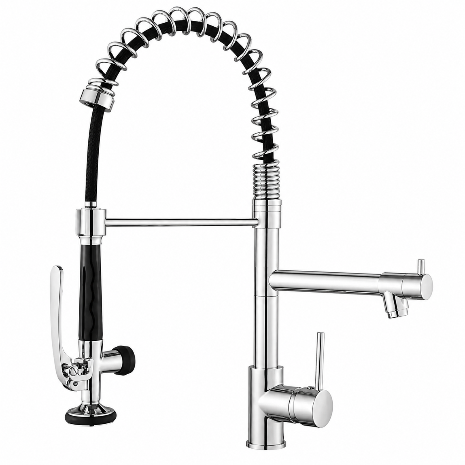 Tyresta - Modern Pull-Out Kitchen Faucet – Single Handle Solid Brass Mixer Tap