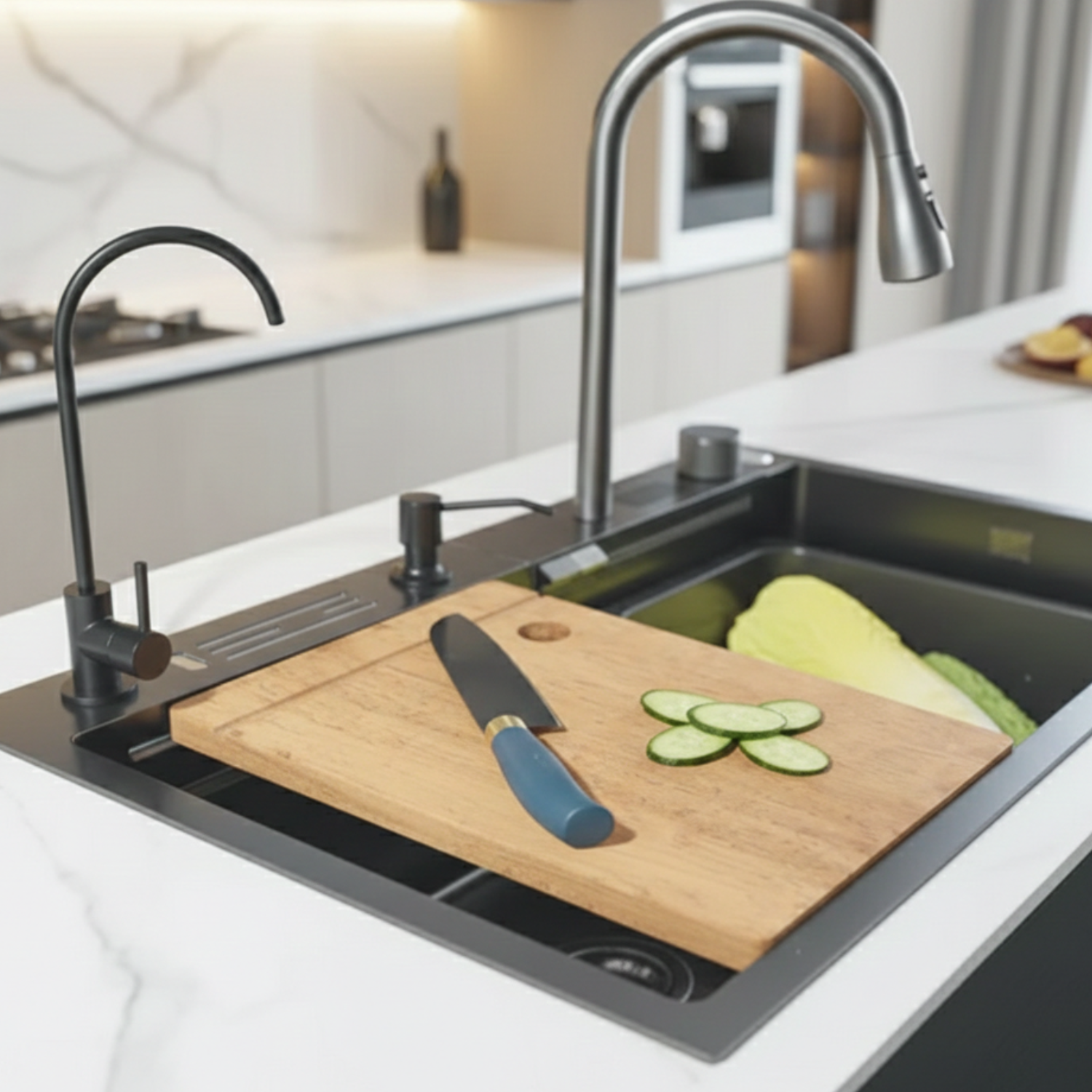 Assebakte - Smart Waterfall Kitchen Sink