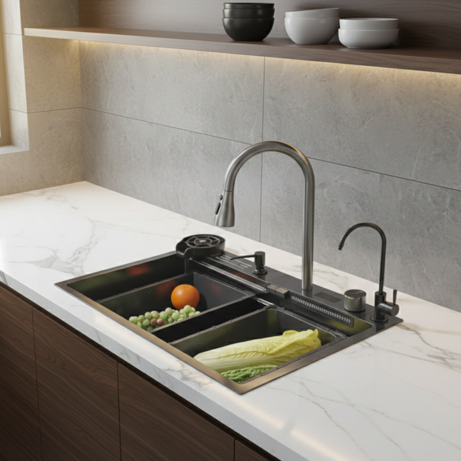 Assebakte - Smart Waterfall Kitchen Sink