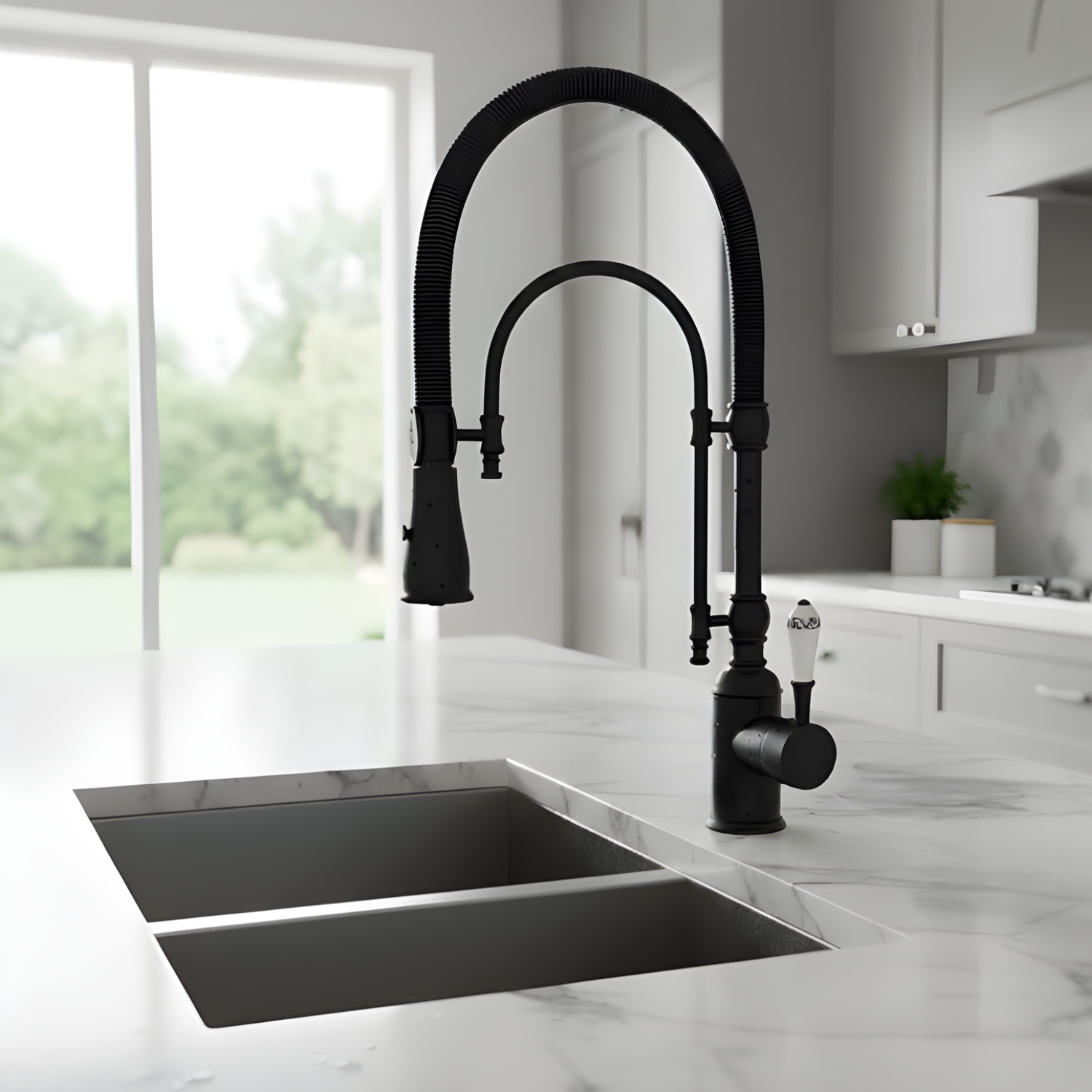 Visby - 360° Pull-Down Kitchen Faucet  with Spring Spout Hot & Cold Mixer