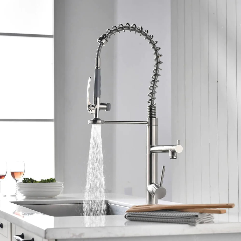 Gothenburg dual handle kitchen faucet water flow