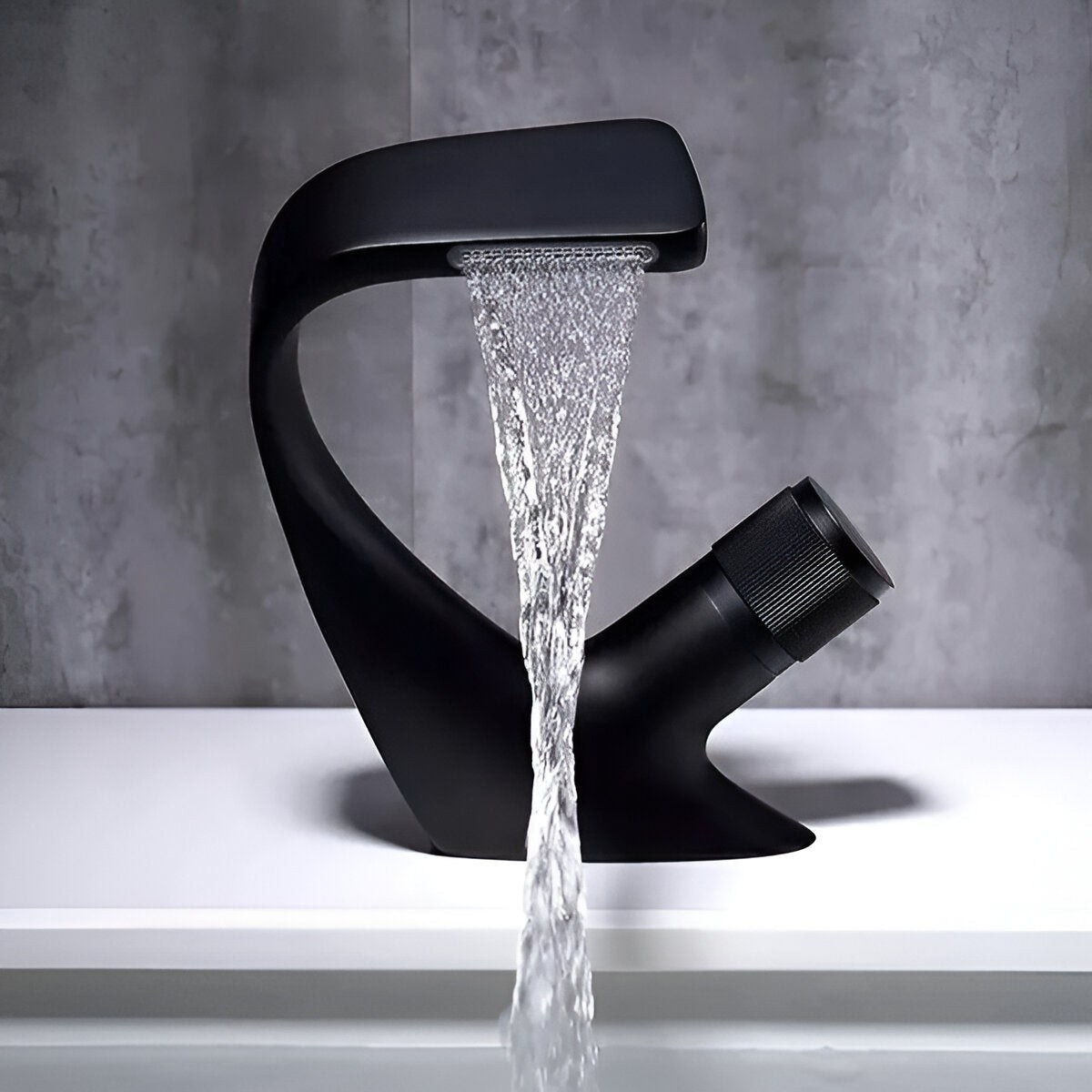 Luxury modern black bathroom faucet